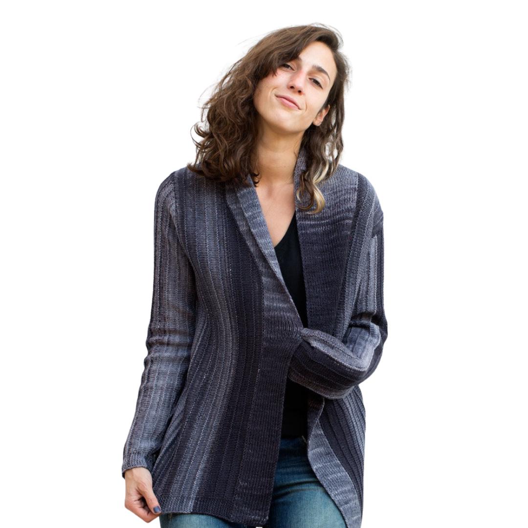 Monokrom Cardigan Kit - Fingering Weight Yarn for Knitting & Crochet - Cozy Handmade Sweater for Women & Men - Perfect for Fall & Winter Fashion
