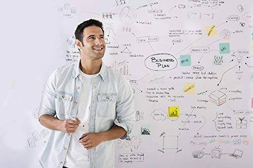 WhiteBoard Paint Kit - 50 Sq Ft Stain Proof Dry Erase Wall Paint, No Mixing Formula with Spray Cleaner | Perfect for Home Offices, Classrooms & DIY Projects