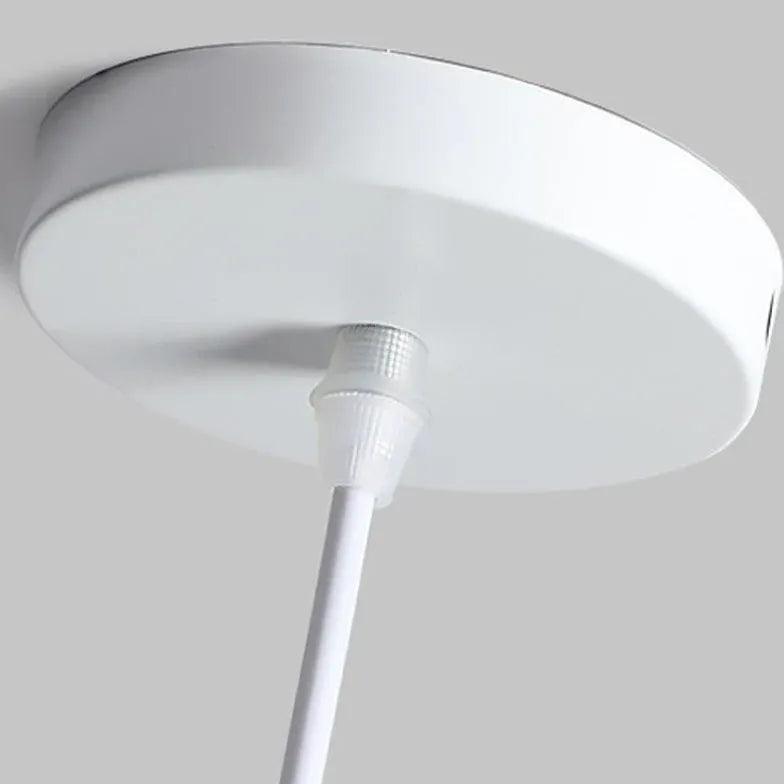 Modern White Pendant Light with Wooden Handle - Stylish Ceiling Lighting for Kitchen, Dining Room and Bedroom Decor