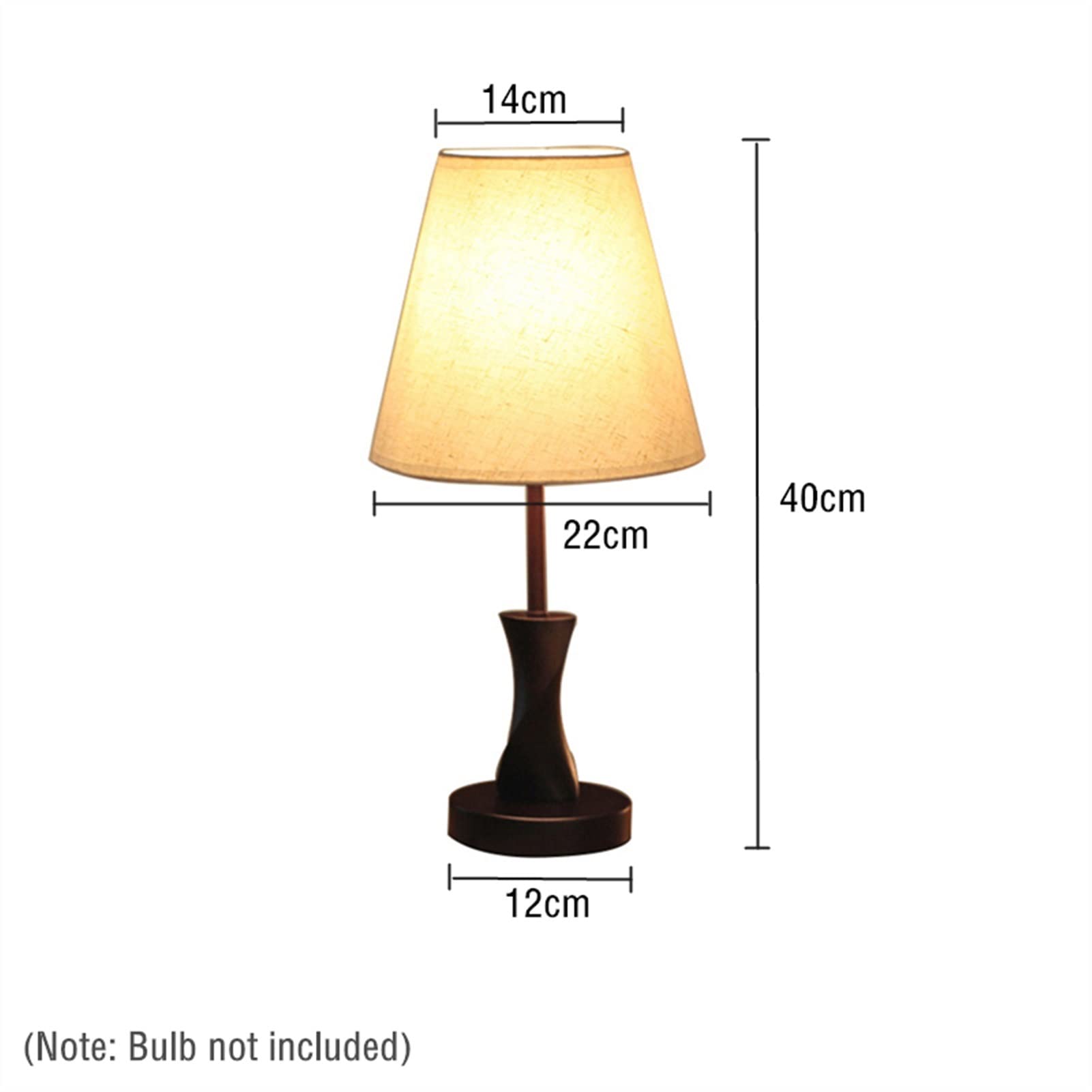 Nordic Wood Table Lamp - Modern Bedside Lamp for Bedroom, Living Room, Home Study & Hotel Decor | Brown Lampshade | Perfect for Reading, Nightstand Lighting & Cozy Ambience