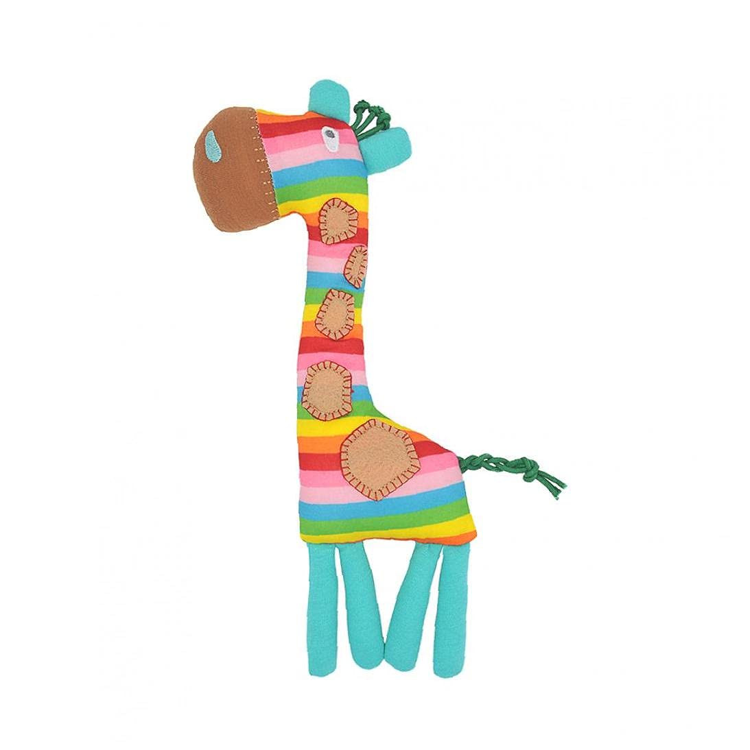 Colorful Giraffe Rattle Plush Toy - Cartoon Animal Hand Bell Stick with Rainbow Colors | Baby Educational Sensory Toy for Newborns & Toddlers | Perfect for Playtime, Nursery Decor & Early Learning Development