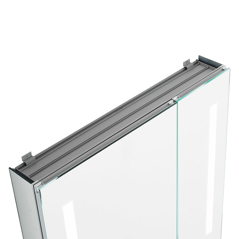 Aquadom Signature Royale 36x30 Inch LED Lighted Bathroom Medicine Cabinet with Mirror - Modern Vanity Storage for Makeup & Shower Essentials