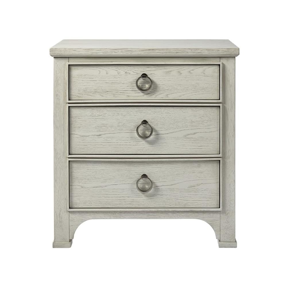 Coastal Living Furniture Escape 3-Drawer Nightstand in Sandbar Gray Finish - Perfect for Beach House, Bedroom, Guest Room & Vacation Home Decor