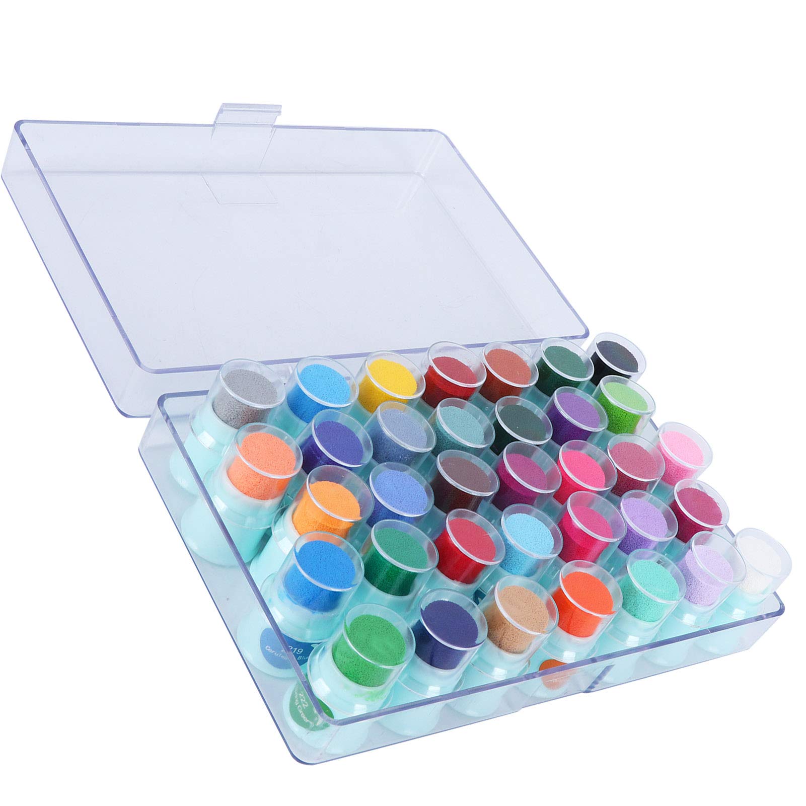 35Pcs Bright Color Ink Pad Set - DIY Stamping Pads for Fabric, Paper, Glass & Ceramic - Perfect for Scrapbooking, Card Making & Craft Projects
