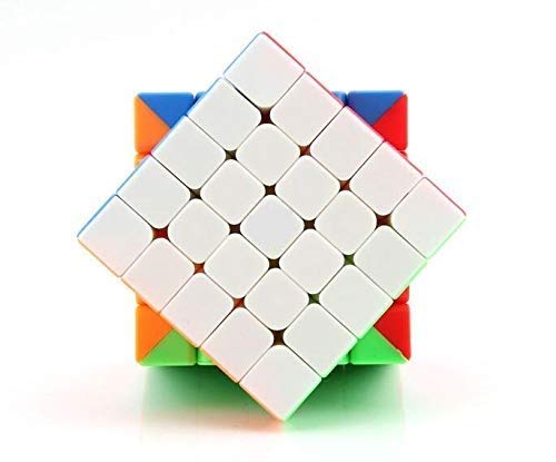 Bestie Toys 5x5 High-Speed Stickerless Magic Cube Puzzle - Smooth Turning Multicolor Brain Teaser for Kids & Adults - Perfect for Stress Relief, Competitions & STEM Learning