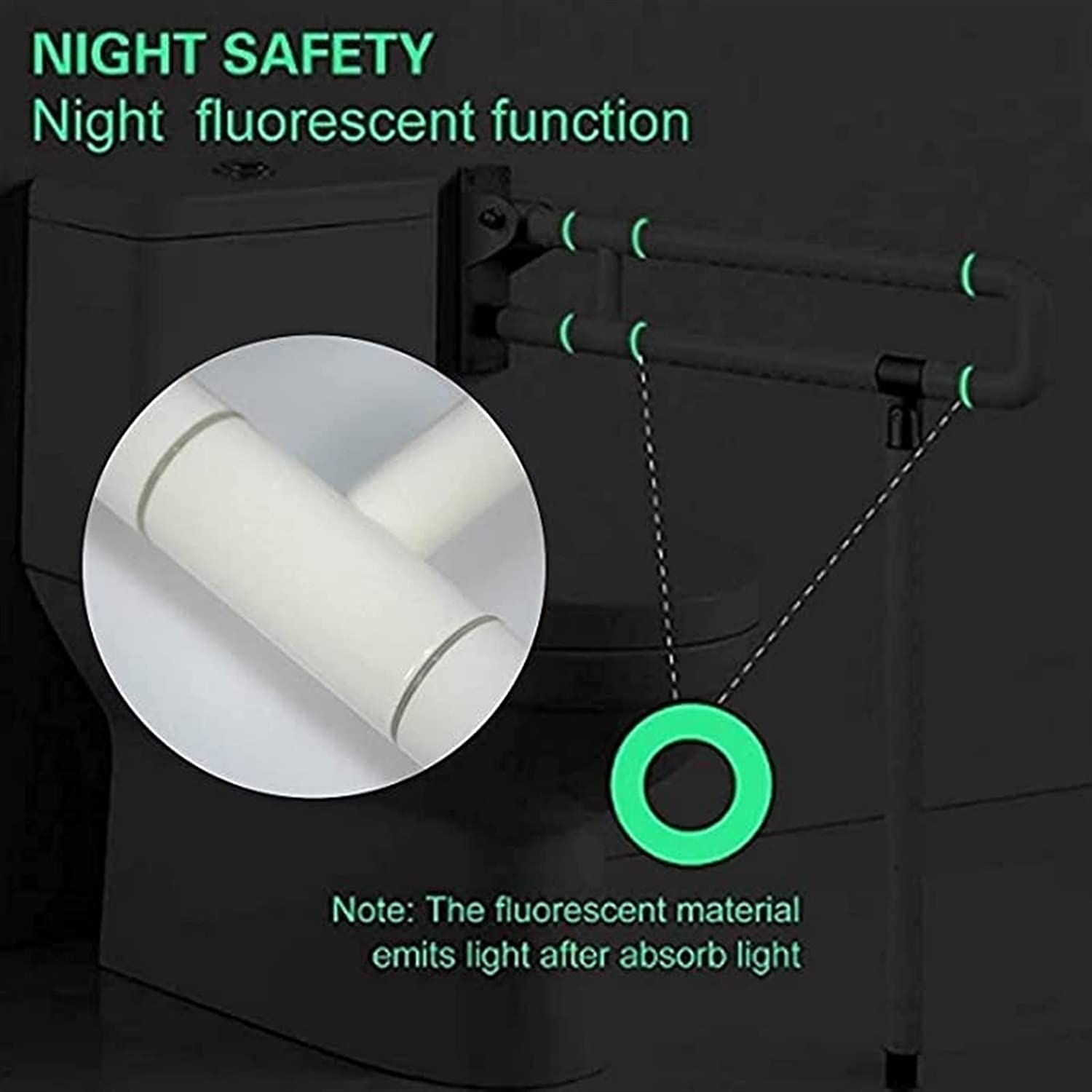 Stainless Steel Bathroom Safety Grab Bar - Non-Slip Shower Handrail & Towel Rack for Elderly & Disabled - ADA Compliant Toilet Support Handle for Bathroom, Shower, and Wet Room Safety