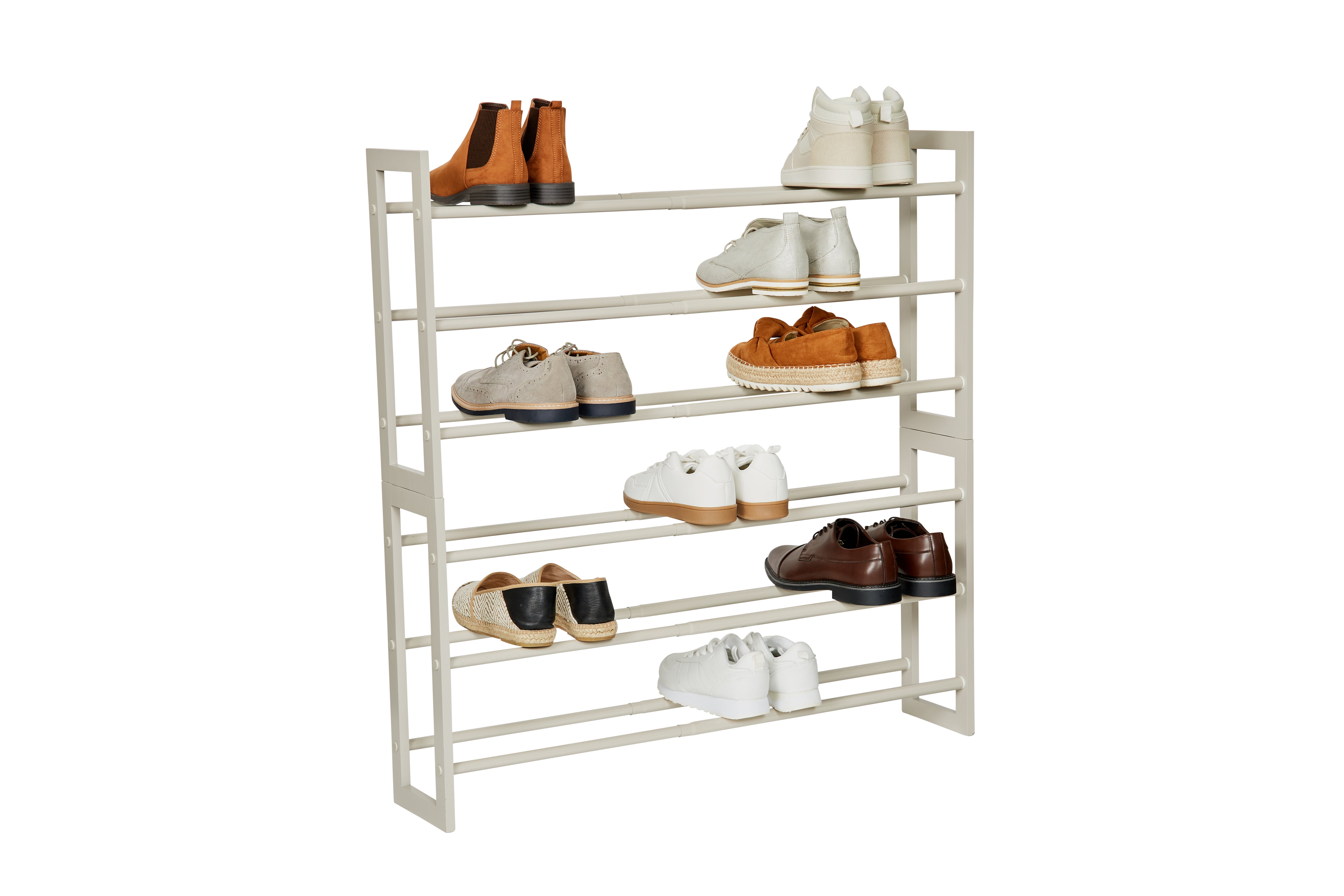 Expandable Wooden Shoe Rack Organizer - Space Saving Storage for Entryway, Closet & Bedroom - Holds 12-24 Pairs of Shoes
