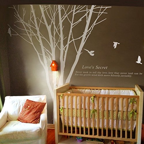 GECKOO Winter Tree Wall Decals - Black Vinyl Stickers for Living Room & Office Decor (Medium Size) | Perfect for Seasonal Home Decor, Holiday Parties & Cozy Winter Atmosphere