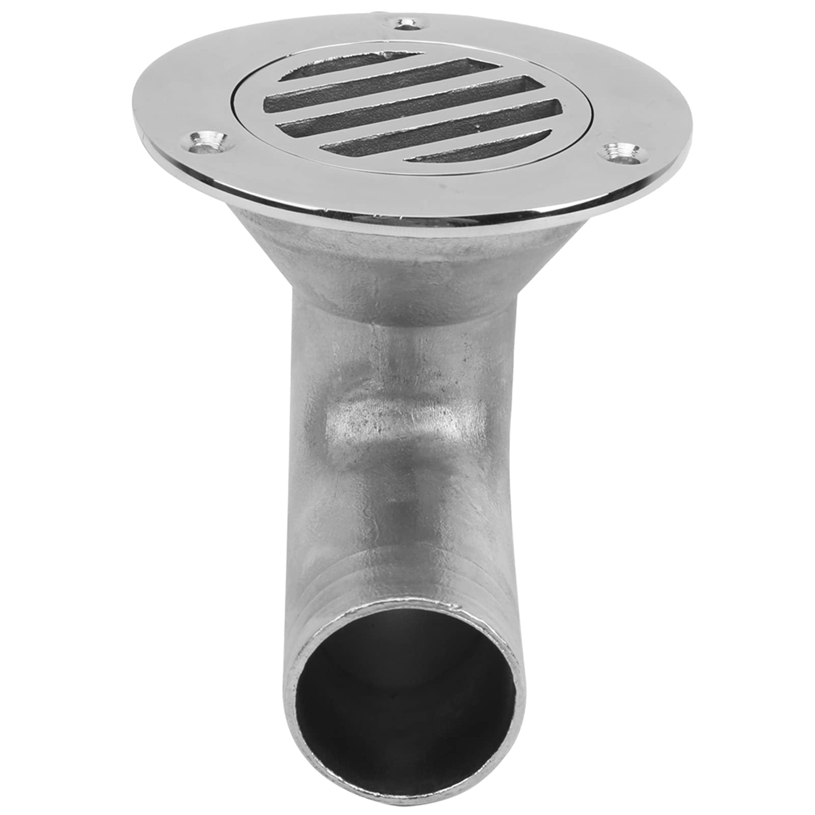 38mm/1.5 Inch 316 Stainless Steel 90 Degree Boat Floor Drain - Marine Grade Waterproof Deck Scupper for Yachts, Boats & Ships - Perfect for Outdoor Marine Drainage & Water Runoff Systems