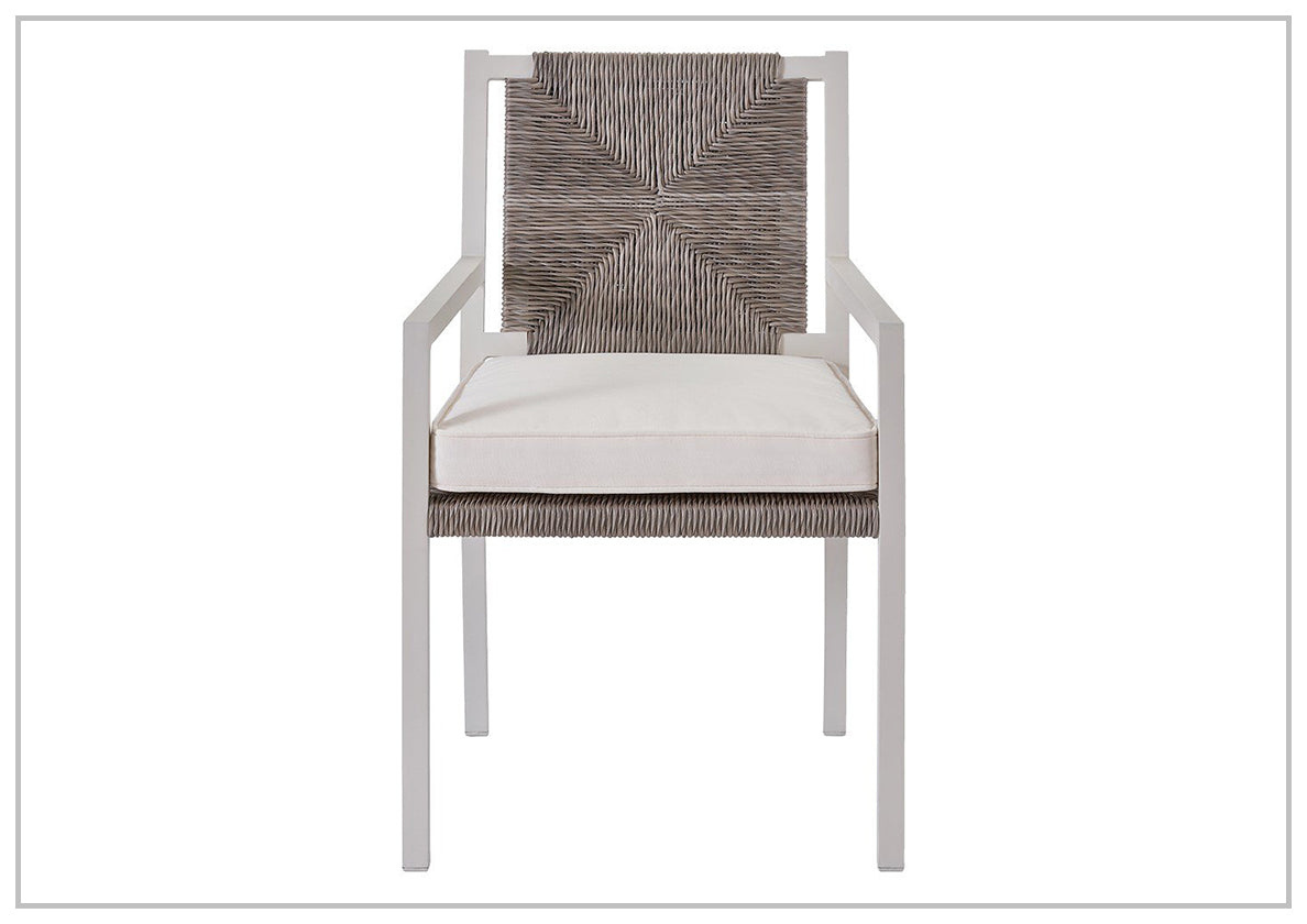 Tybee Outdoor Dining Chair - Greige Wicker Finish Universal Furniture for Coastal Living - Perfect for Patio, Deck, Poolside & Beach House Dining Areas
