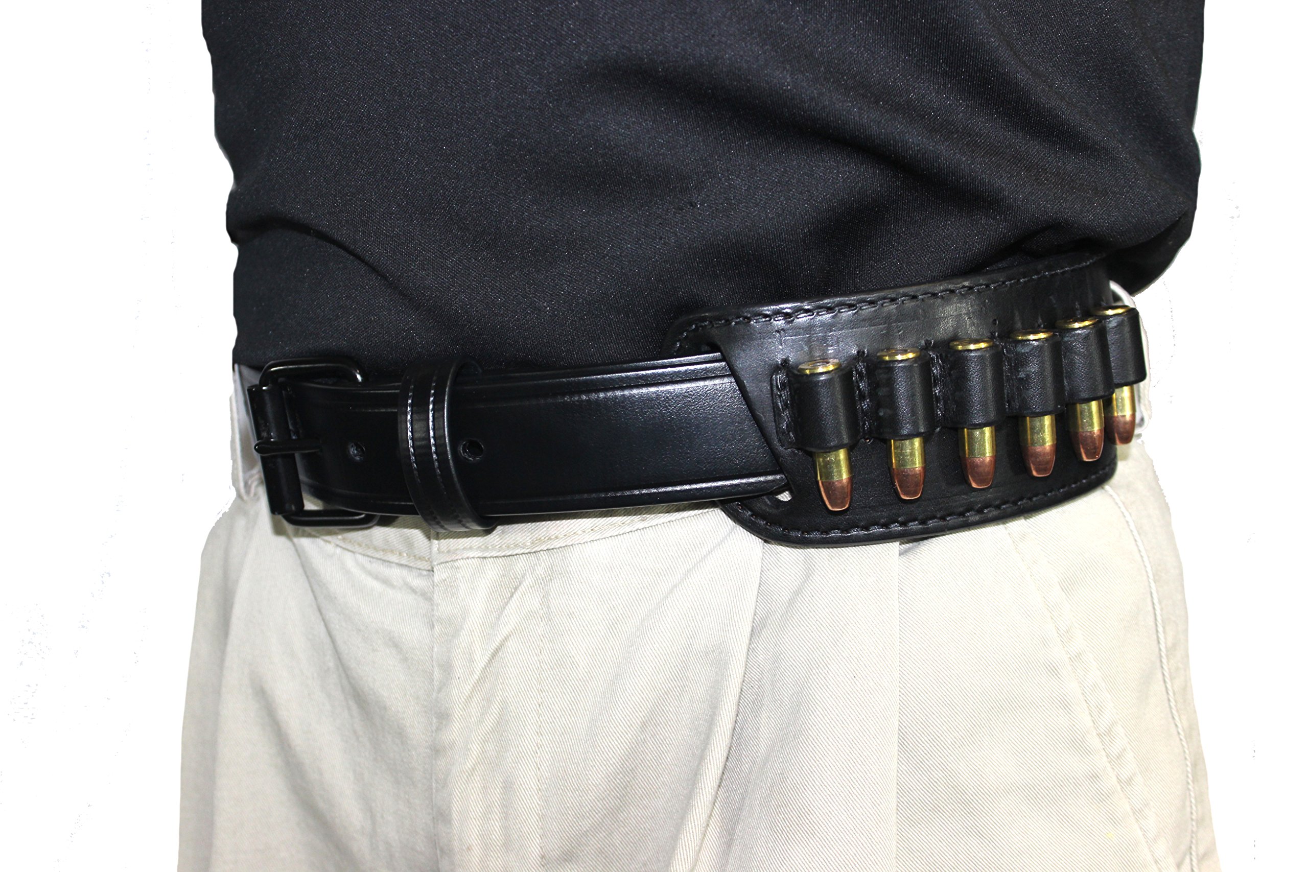 Daltech Force .38/.357 Caliber Cartridge Loop Holder Belt Slide Holster for Concealed Carry (CCW) - Ammo & Bullet Loops - Magazine Holster - Perfect for Range Shooting, Hunting & Personal Protection
