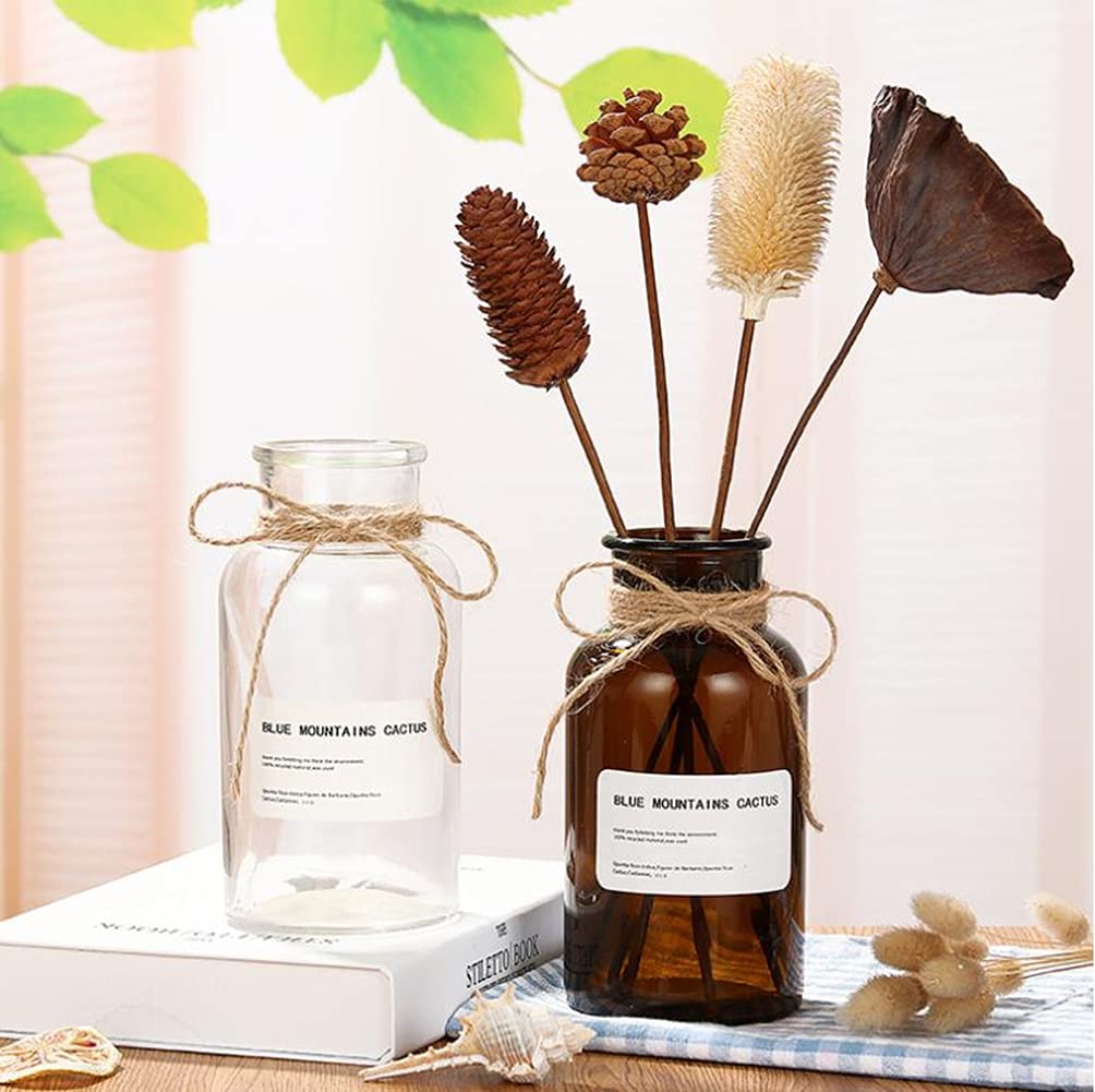 1PC Glass Bud Vase Set - Clear Apothecary Jars for Wedding Centerpiece & Home Decor