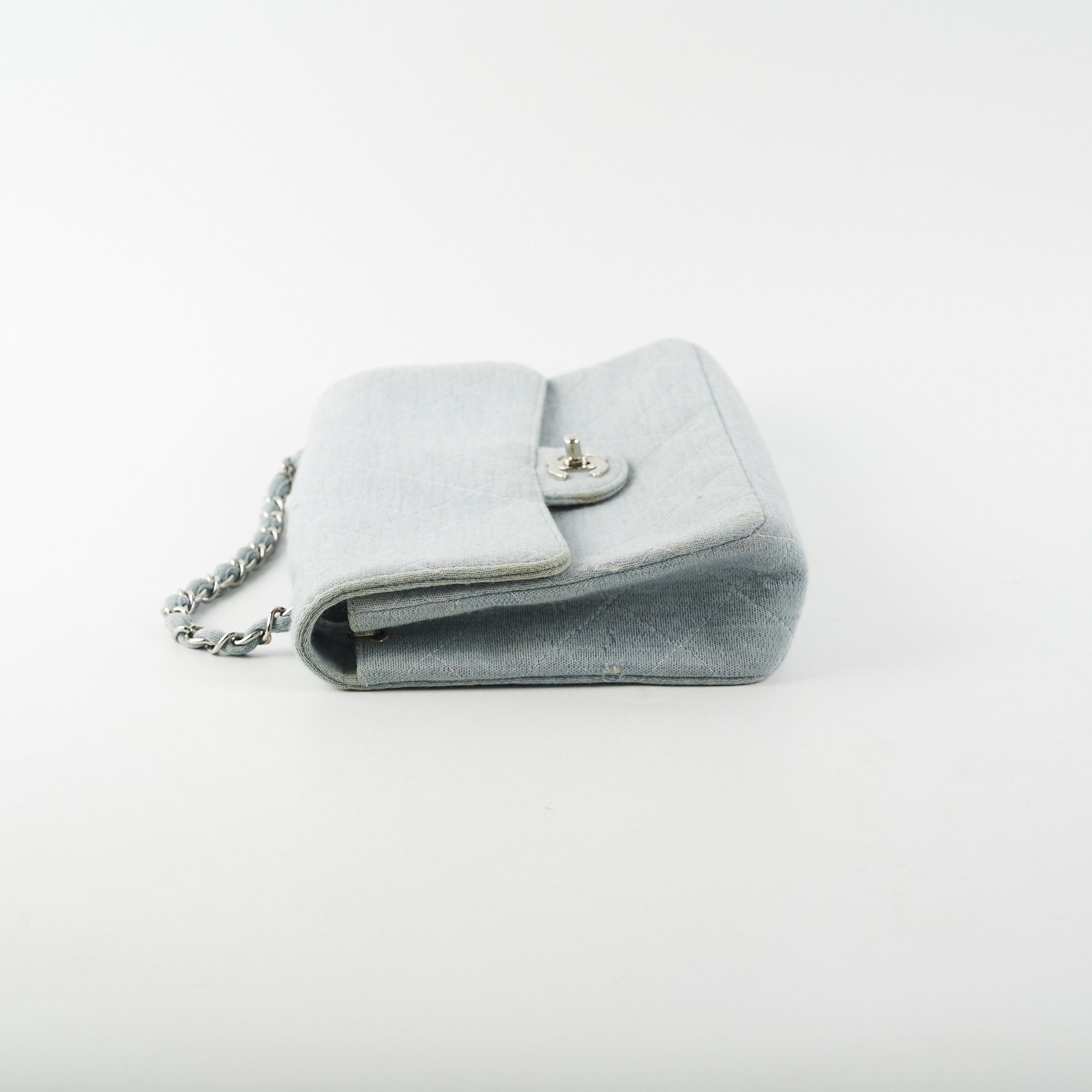 Chanel Timeless Quilted Jersey Shoulder Flap Bag in Blue | Luxury Designer Crossbody Purse for Women | Perfect for Evening Events & Daily Use