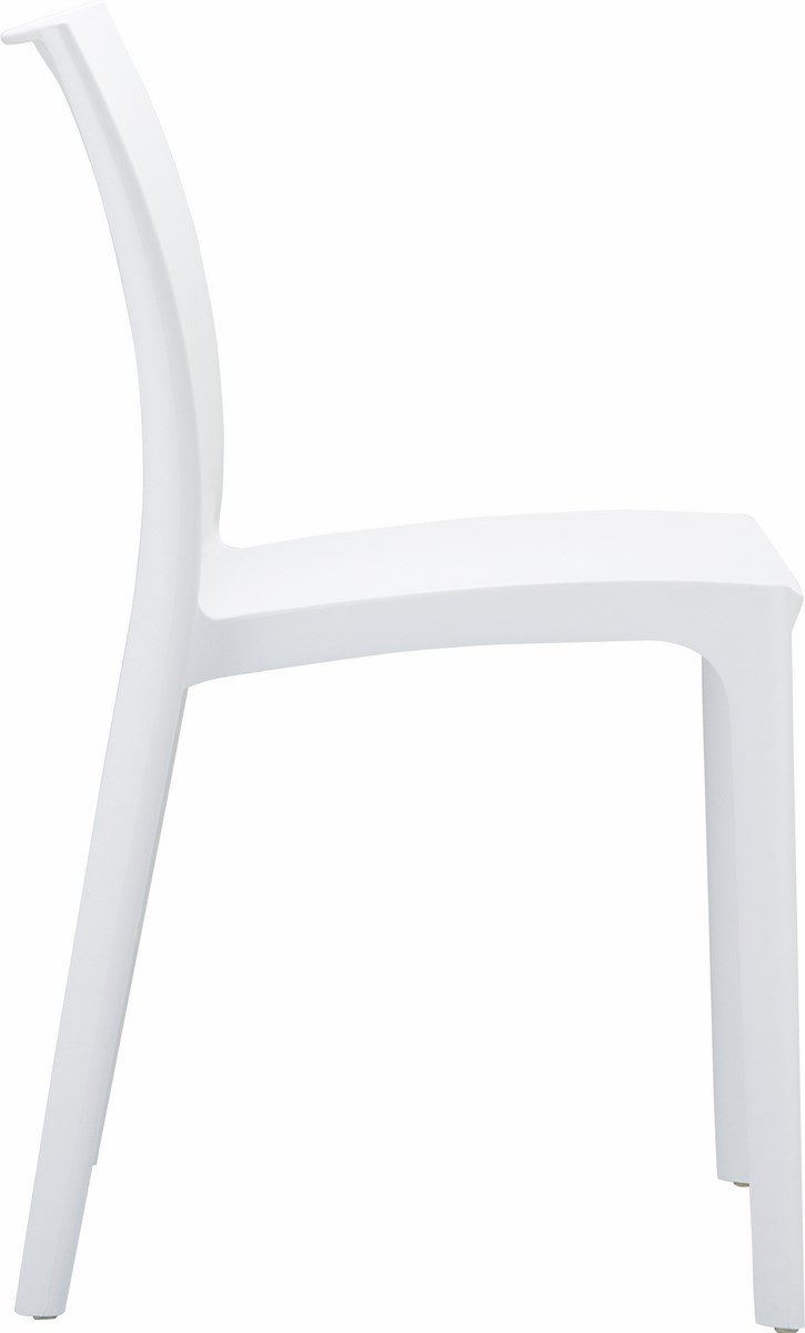 Maya White Patio Dining Chairs Set of 2 - Weather-Resistant Outdoor Furniture for Backyard, Garden, Poolside & Patio Dining