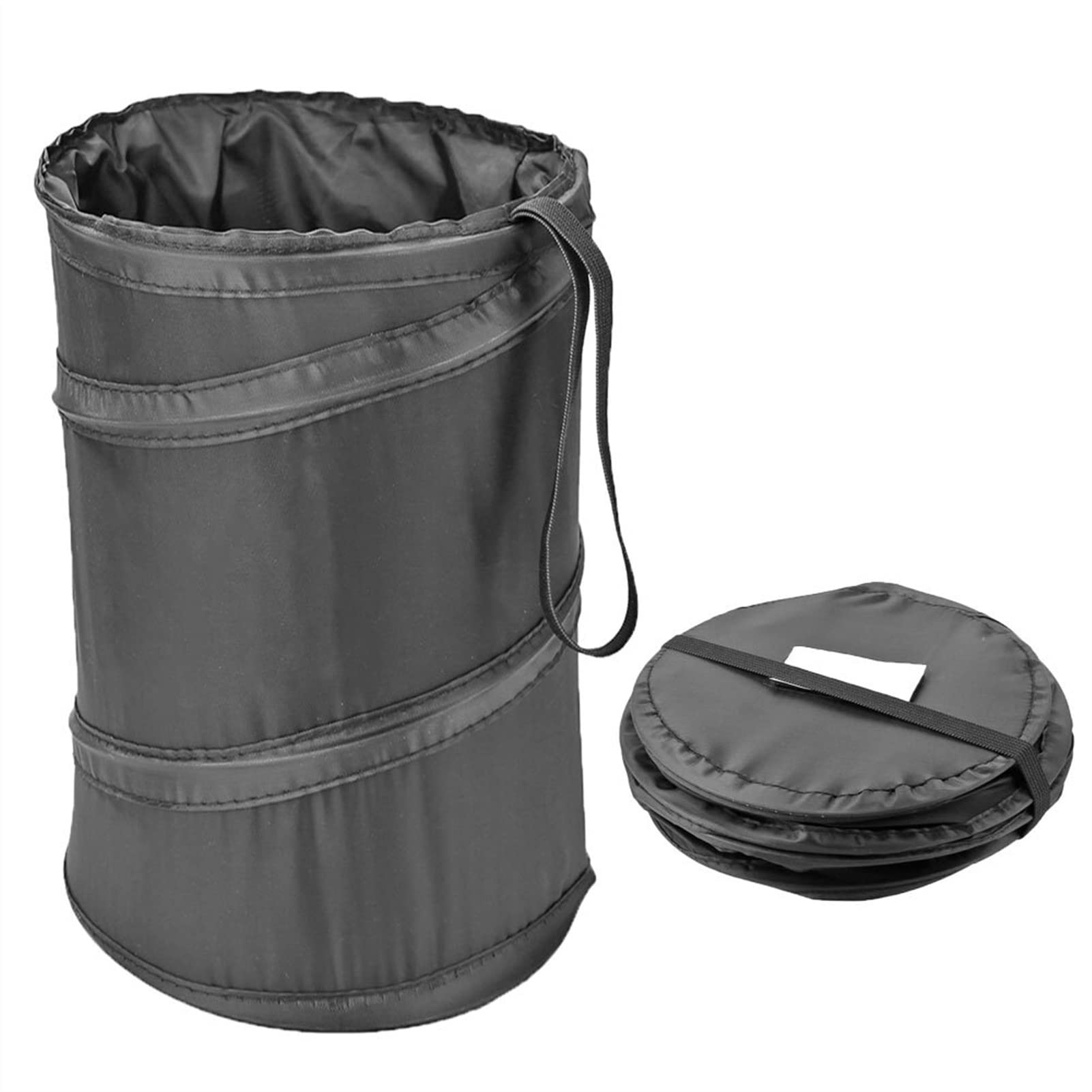 JKXWX Portable Folding Trash Can - Waterproof Oxford Cloth Garbage Bin for Outdoor Camping, Car, Home & Office Use - Convenient Dustbin for Travel, Picnic & Daily Waste Management (Black)