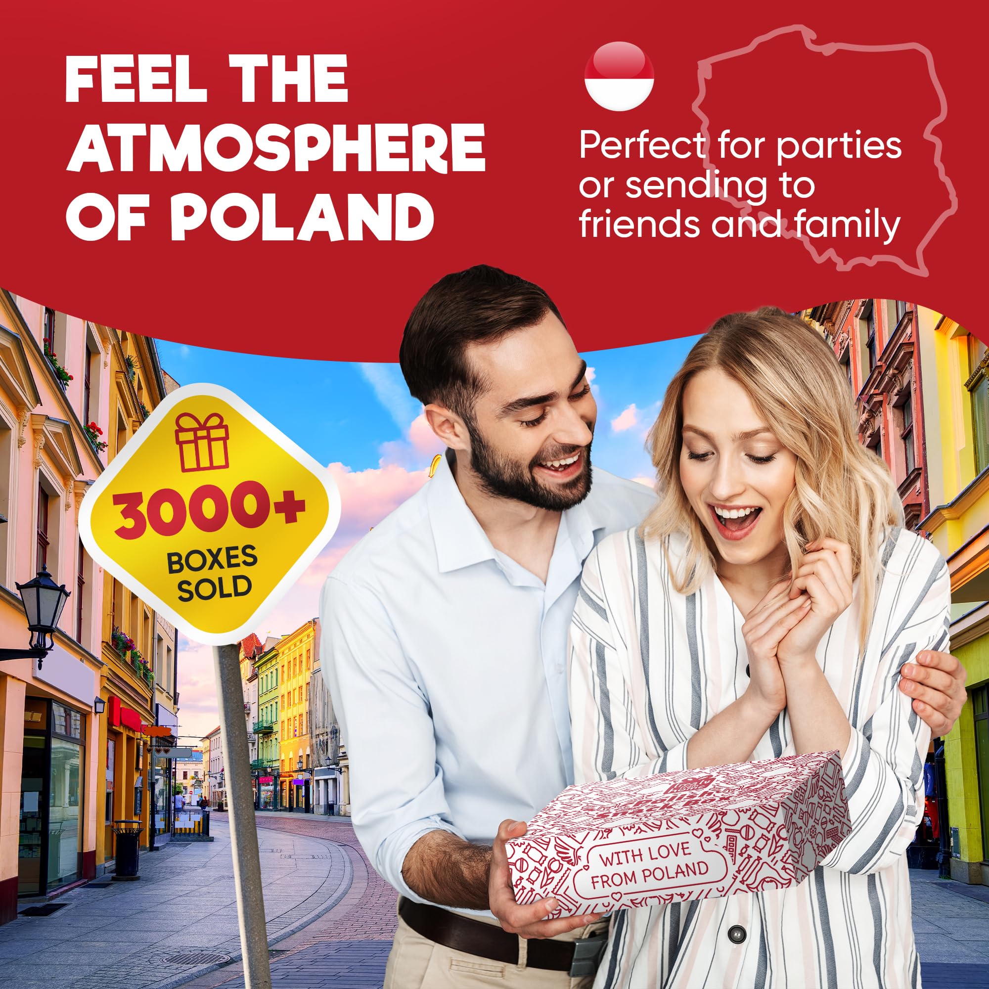 Authentic Polish Candy Snack Box - 15 Traditional Polish Treats with Chocolate, Wafers, Sesame Snacks & Cookies | Best Gift from Poland for Holidays, Birthdays & Cultural Food Lovers