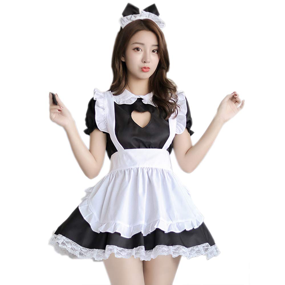 Sexy Maid Costume Set for Women - Lingerie Bras & Panties - Cosplay Outfit for Halloween, Role Play, Bachelorette Party - Cute & Flirty Lingerie Set