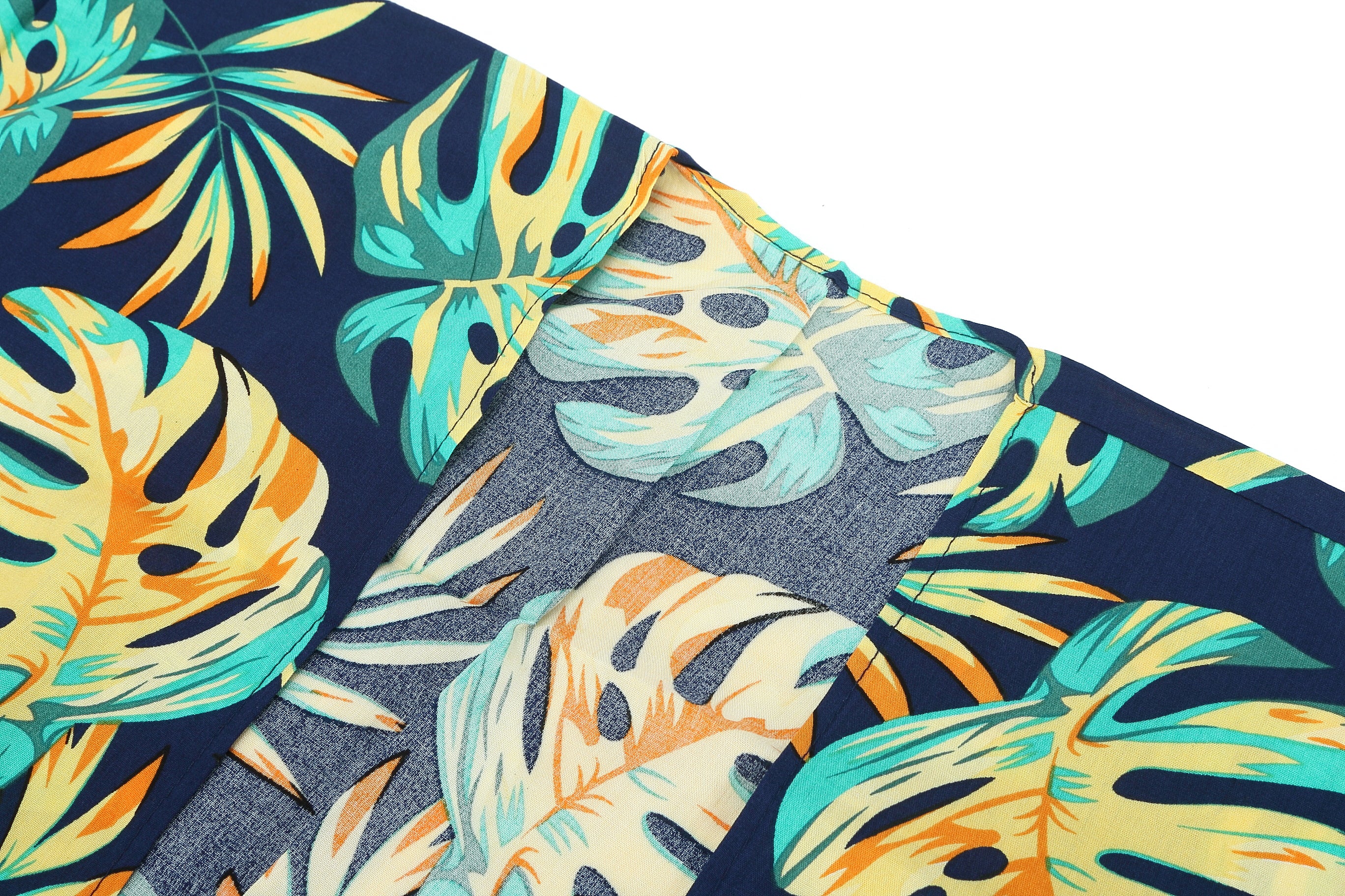 Nikki Monstera Green Blue Coverup - Stylish Swimwear Cover-Up for Women | Perfect for Beach, Pool, and Vacation Outfits