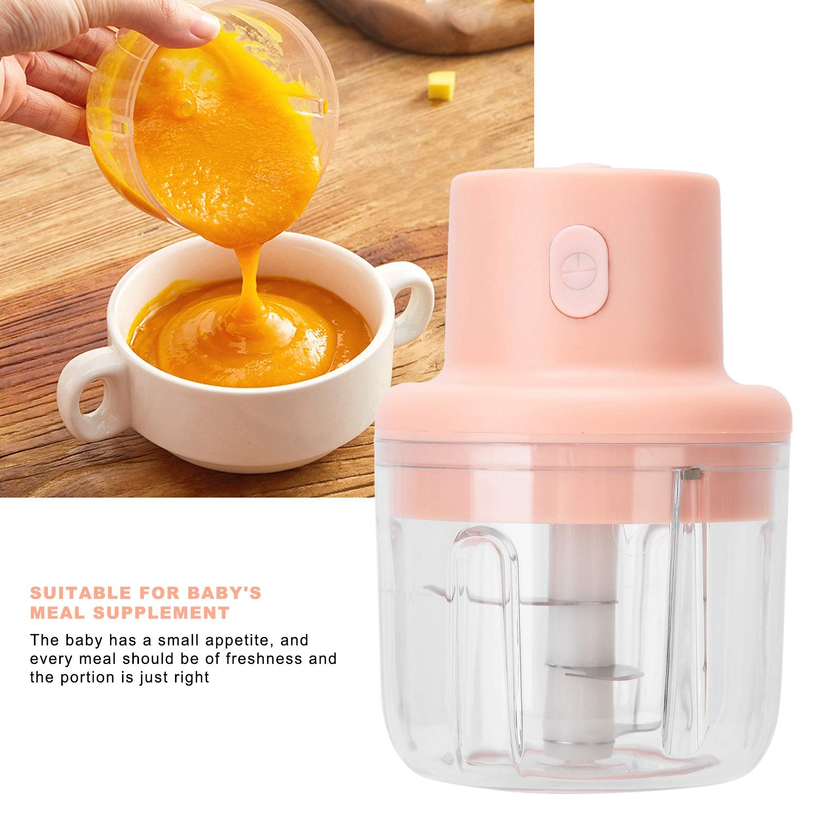 250ml Electric Meat Grinder & Food Chopper - USB Rechargeable Multifunctional Kitchen Appliance for Grinding Onion, Ginger, Garlic & Chili - Perfect for Baby Food Prep, Cooking & Meal Prepping
