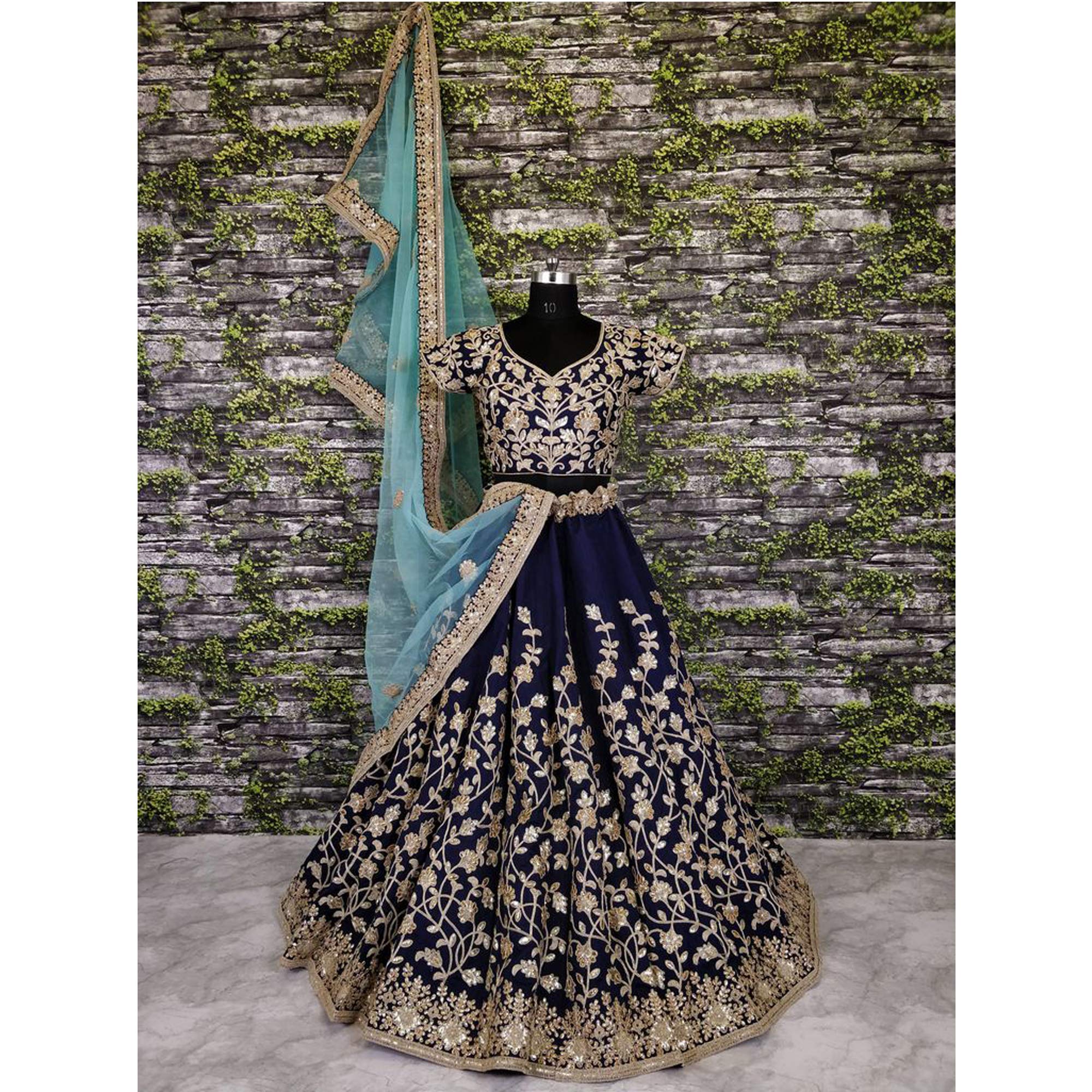 Elegant Women's Net Embroidery Lehenga Choli - Indian Semi-Stitched Lengha Choli for Weddings & Festivals | Pakistani Party Ghagra Dress for Women | Perfect for Diwali, Eid, and Special Occasions