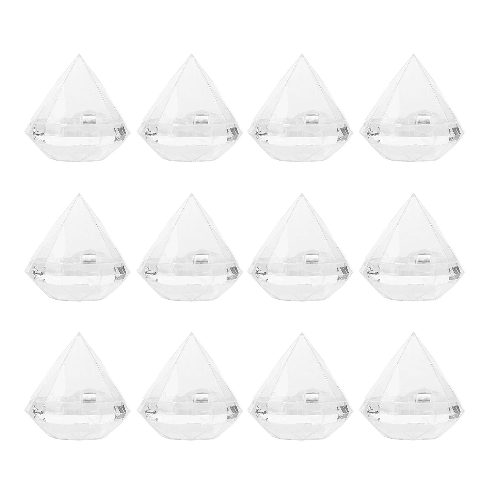EBTOOLS Clear Plastic Candy Storage Box - Transparent Jar for Weddings, Engagements, Parties & Events | Perfect for Candy, Snacks, Treats & Small Items Organization