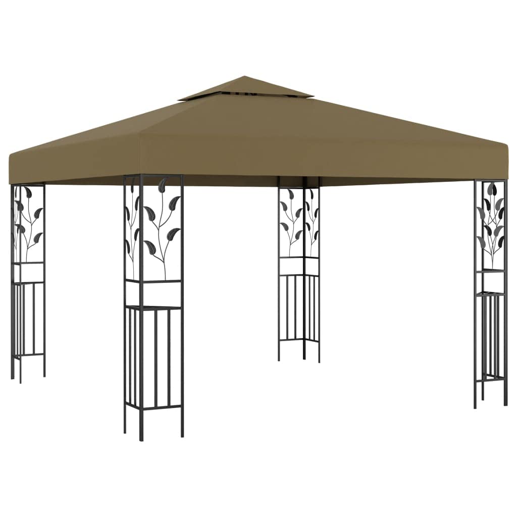 Outdoor Gazebo with UV-Resistant Canopy & Double Roof for Airflow - 118.1