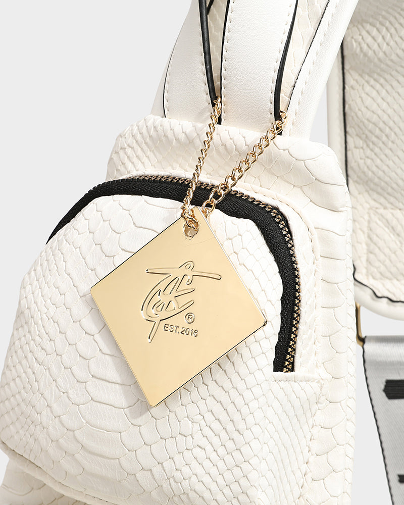 Apollo 1 White Tear Drop Crossbody Bag for Women - Fashionable Small Shoulder Purse for Everyday Use, Travel & Shopping