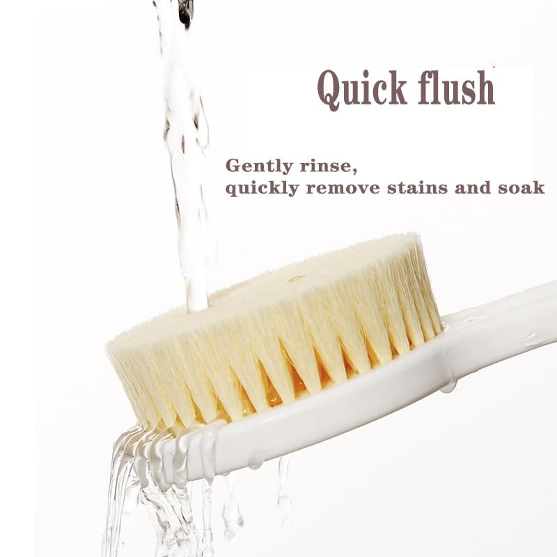 KitchenFest® Long Handle Nylon Bath Brush for Exfoliating & Cleansing - Soft Bristles for Gentle Skin Care - Perfect for Shower, Bath & Spa - Multicolor (Large, 1 Pack)