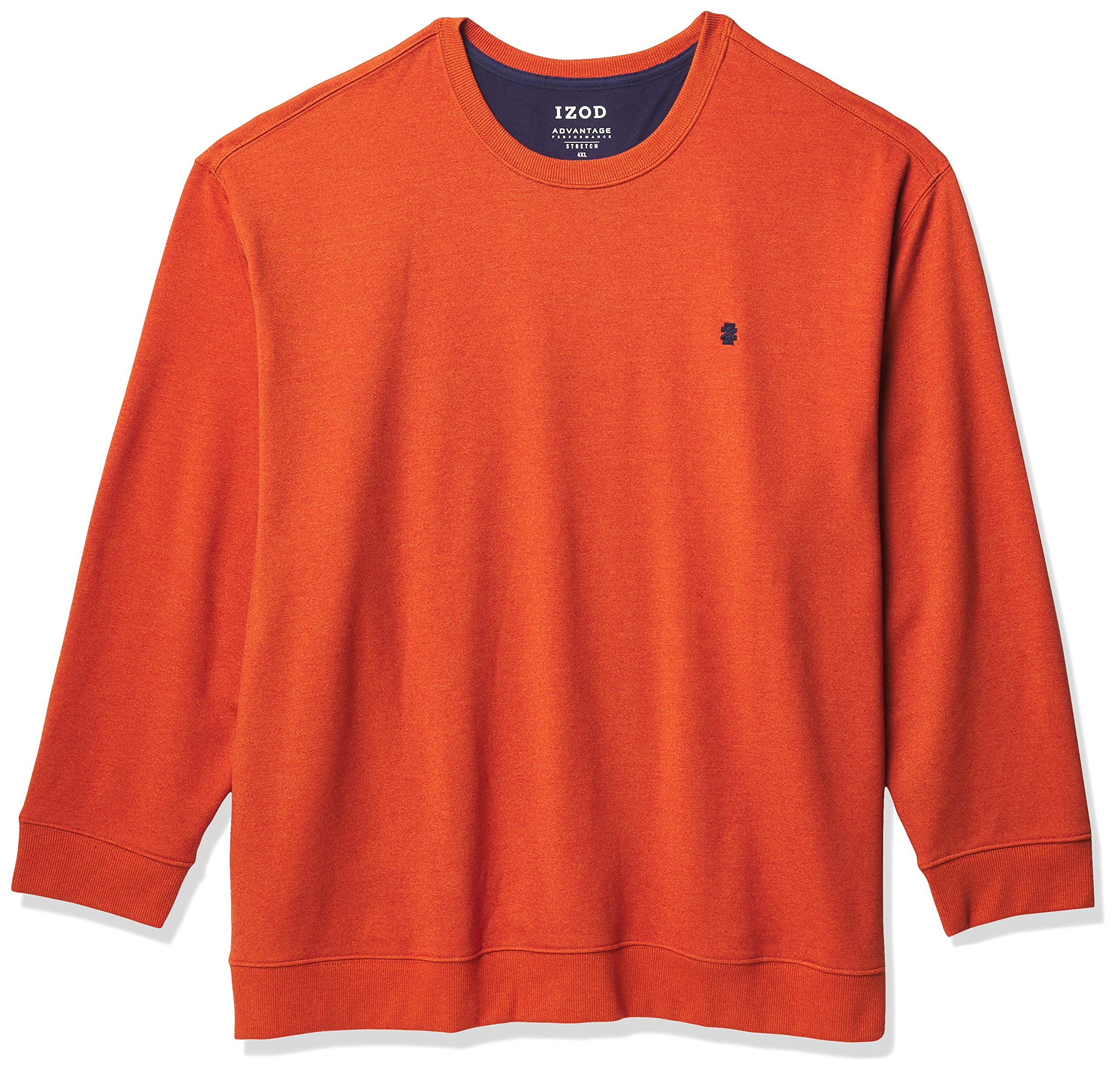 IZOD Men's Big & Tall Performance Fleece Pullover Sweatshirt - Soft Crewneck Fleece Hoodie for Casual Wear, Gym & Outdoor Activities