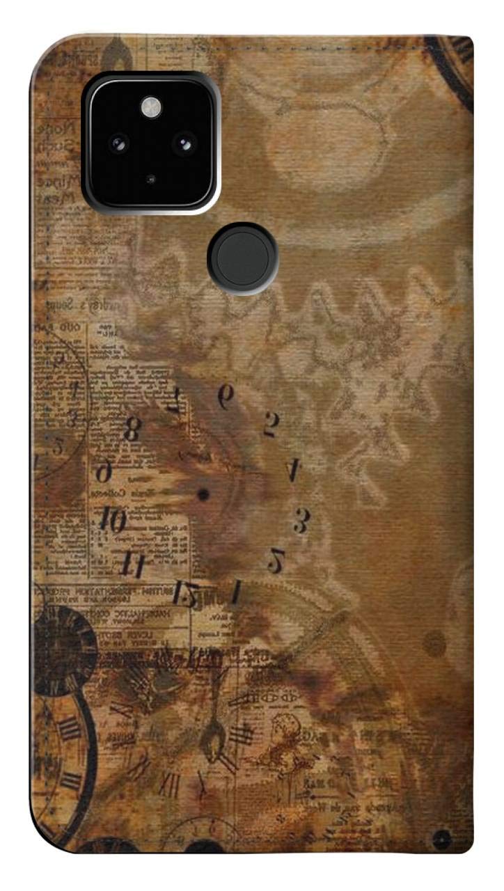 Vintage Steampunk PU Leather Case for Google Pixel 4a 5G - Perfect for Office & Travel