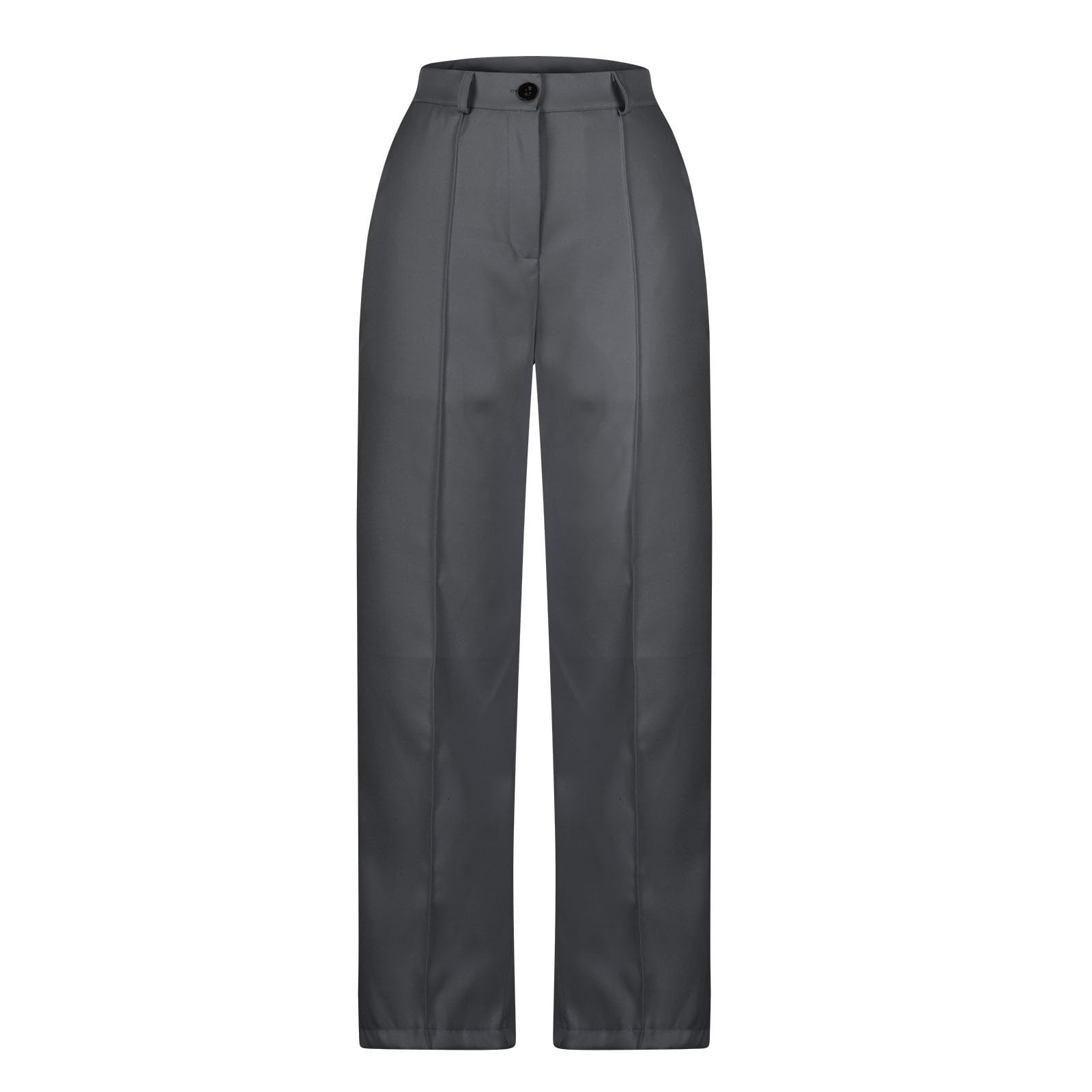 Women's High Waisted Wide Leg Dress Pants - Business Casual Office Trousers with Pockets & Button Closure | Perfect for Work, Meetings & Professional Events