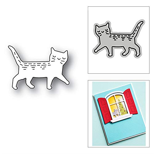 Pretty Kitten Animal Metal Paper Cutting Dies - DIY Scrapbooking Stencils for Photo Albums, Card Making & Decorative Embossing - Perfect for Handmade Greeting Cards, Wedding Invitations & Craft Projects