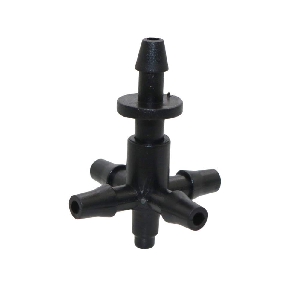 5-Way & 4-Way PVC Pipe Connectors - 40 Sets Drip Irrigation Hose Splitters, Garden Water Diverter & Barbed Adapter for Efficient Plant Watering | Perfect for Vegetable Gardens, Greenhouses & Lawn Sprinkler Systems