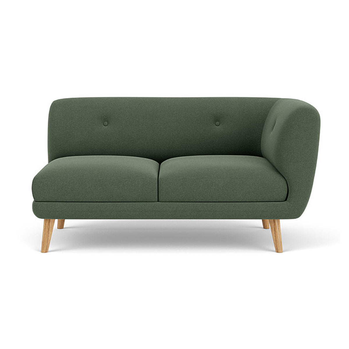 Alfred Fabric Right 2 Seater Modular Sofa - Modern Sectional Couch for Living Room, Lounge & Small Spaces | Comfortable & Stylish Home Furniture