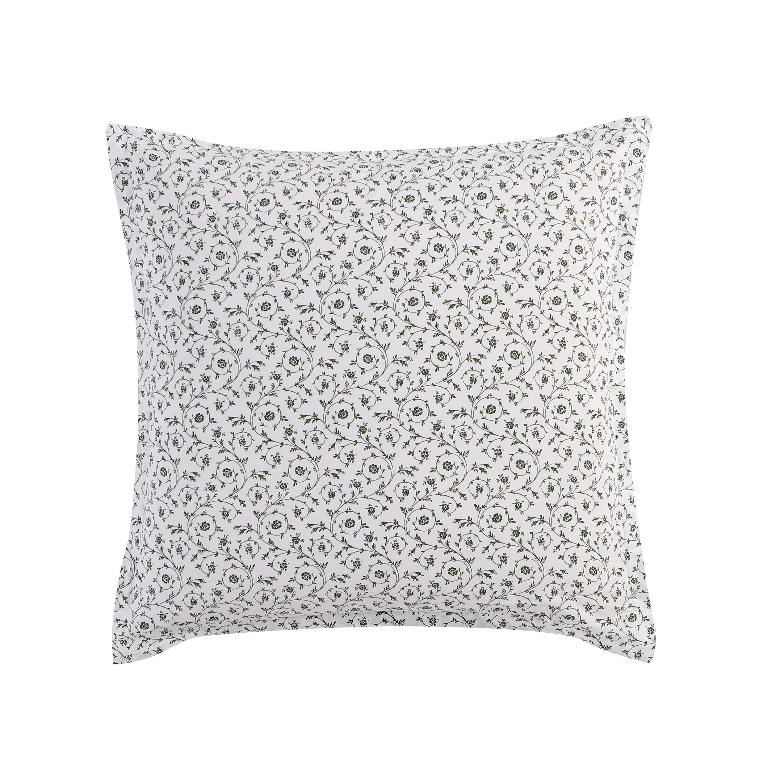 Laura Ashley Home - Reversible Twin Comforter Set with Matching Sham, Euro Sham & Throw Pillows | 100% Cotton Bedding | Ailyn Pink | Perfect for Kids' Rooms, Guest Bedrooms & Dorm Decor