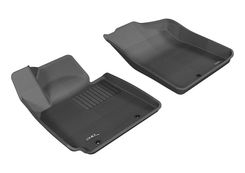 3D MAXpider Kagu Custom Fit Floor Mats for 2012-2017 Hyundai Veloster - 1st Row All-Weather Car Mats (Black) | Perfect for Daily Commute, Road Trips & Winter Protection