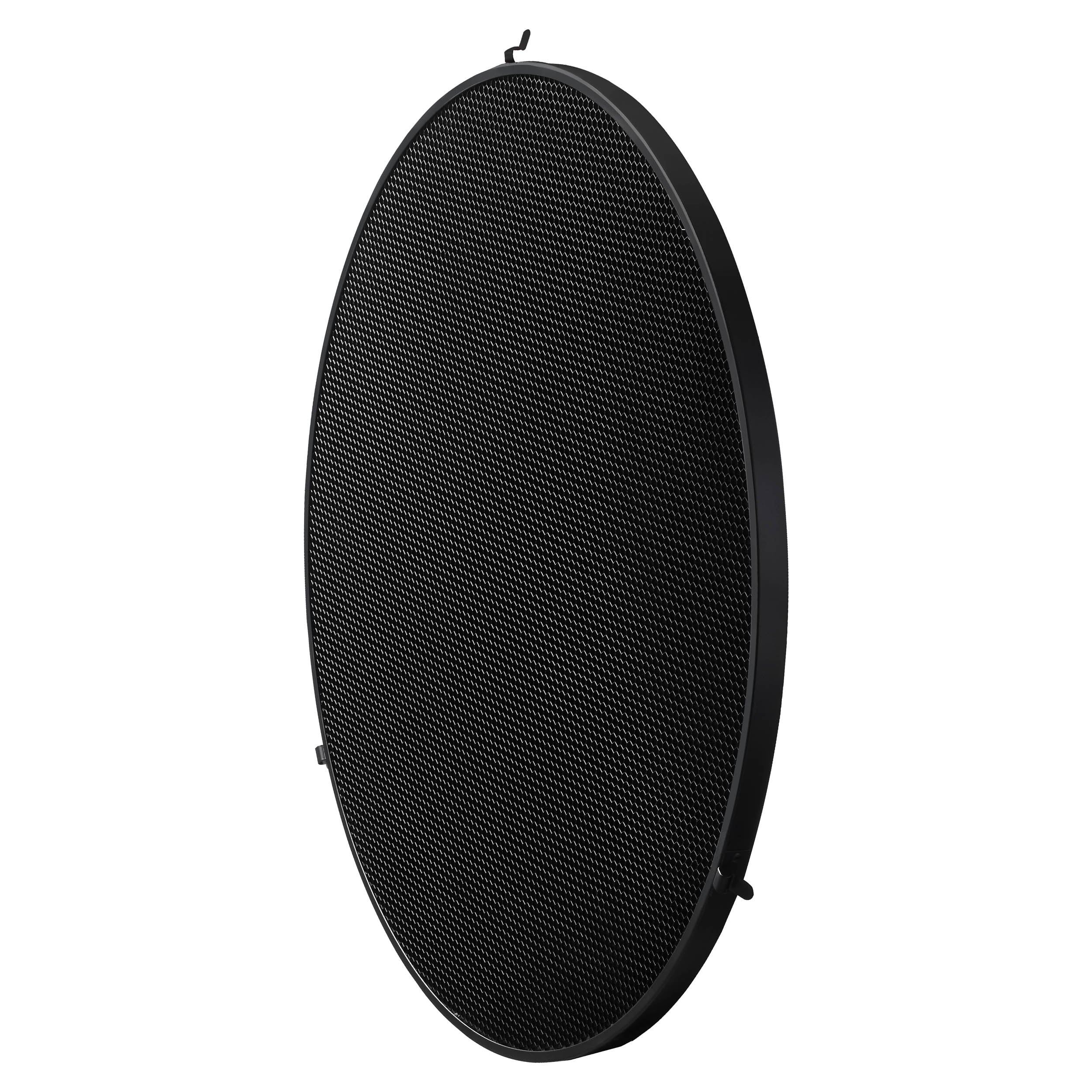BDR S55 Pro 55cm Professional Silver Beauty Dish with Honeycomb Grid - Studio Photography Lighting Reflector for Portrait, Fashion, and Product Shoots