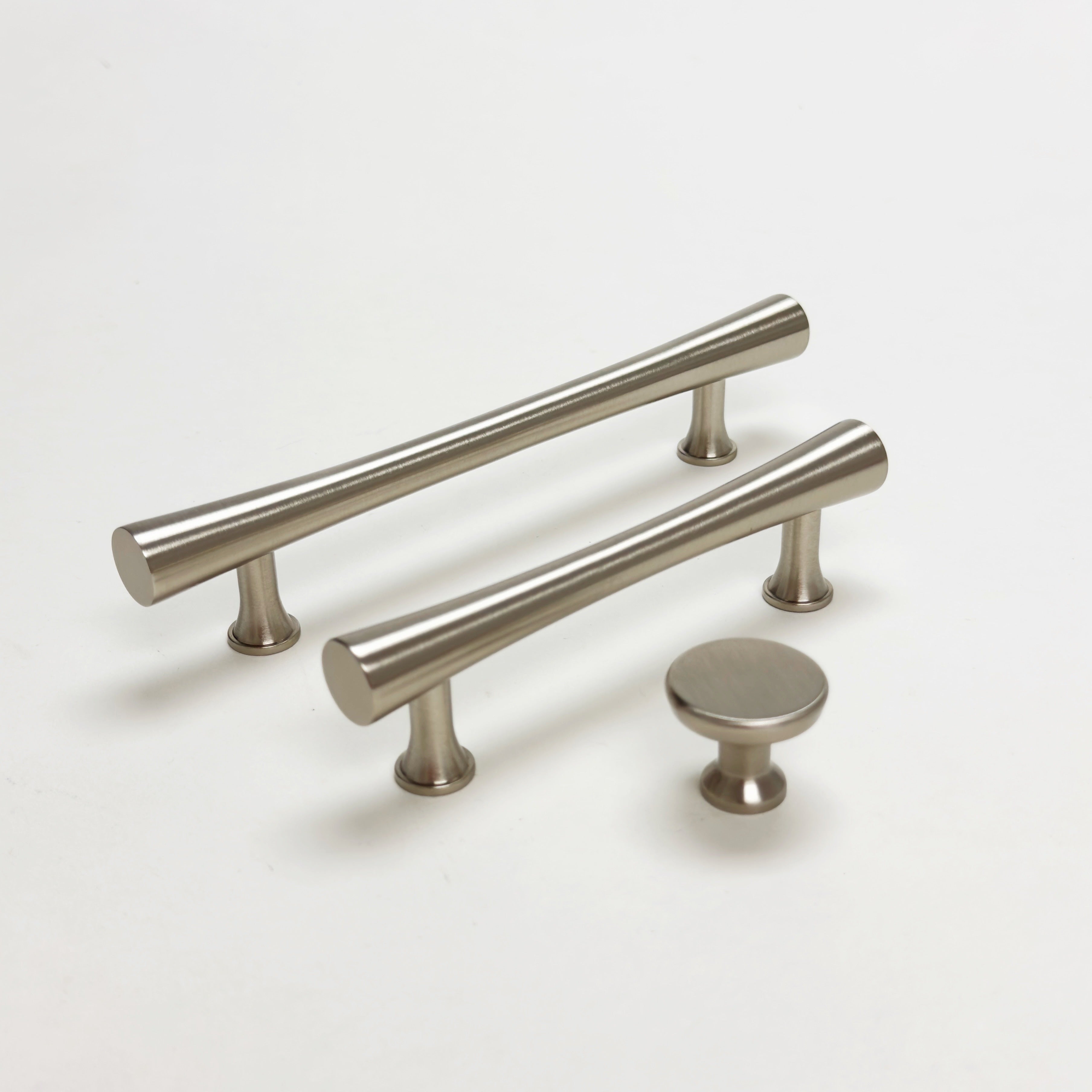 Brushed Nickel Cabinet Hardware - Collin Drawer Pulls & Knobs for Kitchen, Bathroom & Furniture - Modern Matte Finish Cabinet Handles for Home Renovation