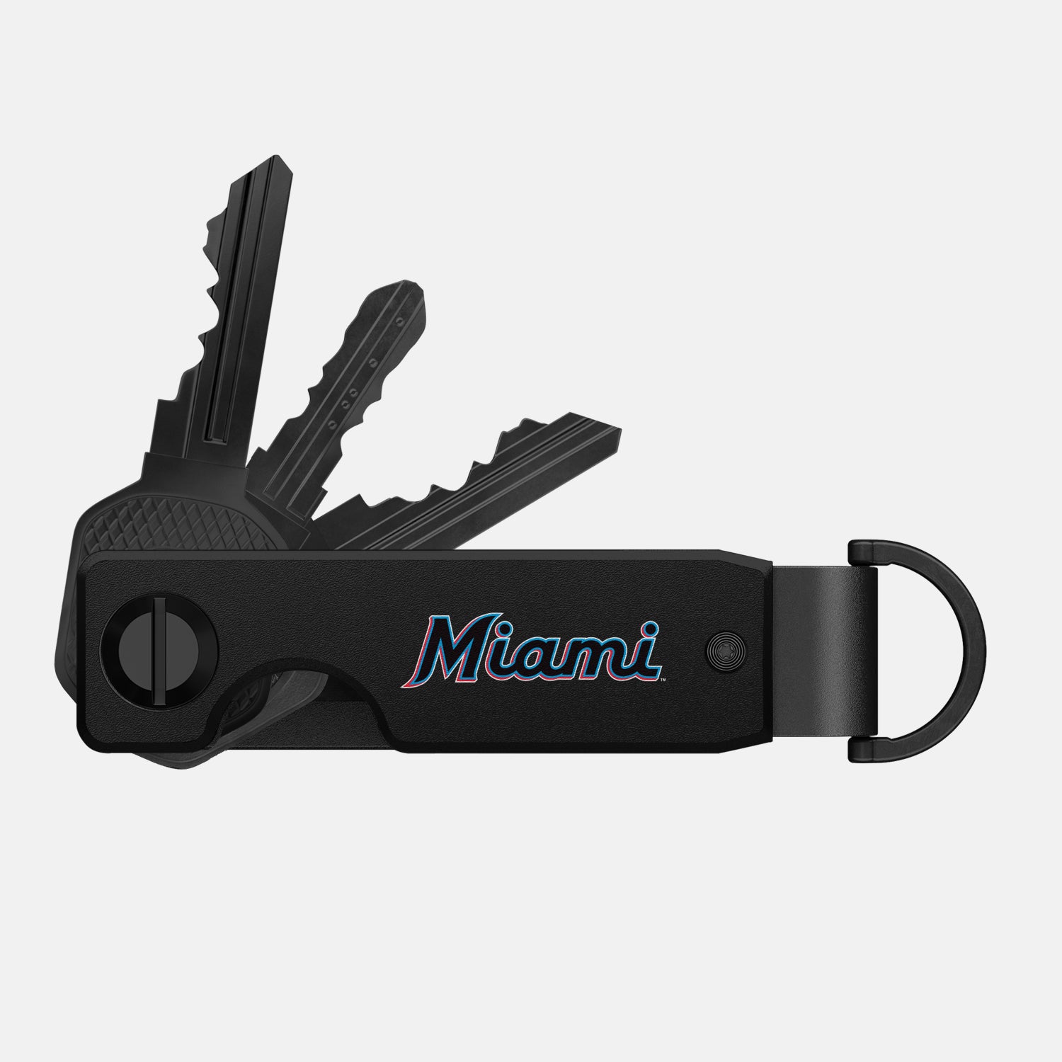 Ridge KeyCase for Miami Marlins - Slim RFID Blocking Key Holder with Money Clip - Perfect for Baseball Fans, Travel & Everyday Carry