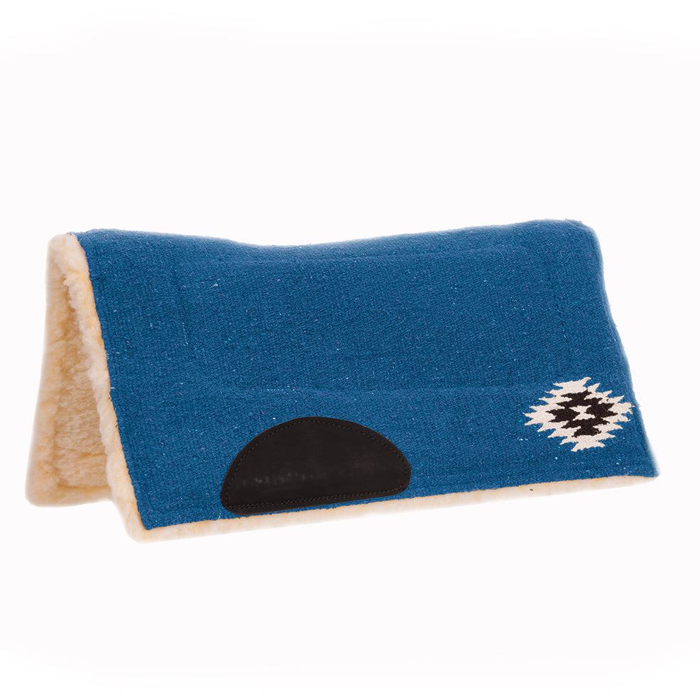 Authentic Blue Navajo Pony Pad - Soft Saddle Blanket for Horses - Perfect for Western Riding, Trail Rides & Horse Shows