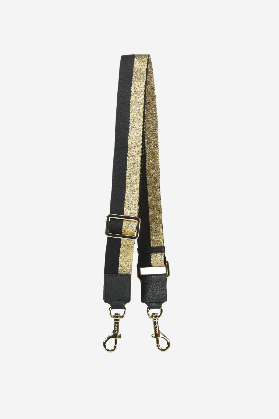 Luxury Gold & Black Herringbone Pattern Wide Strap Watch Band - Perfect for Business Meetings, Formal Events & Everyday Elegance
