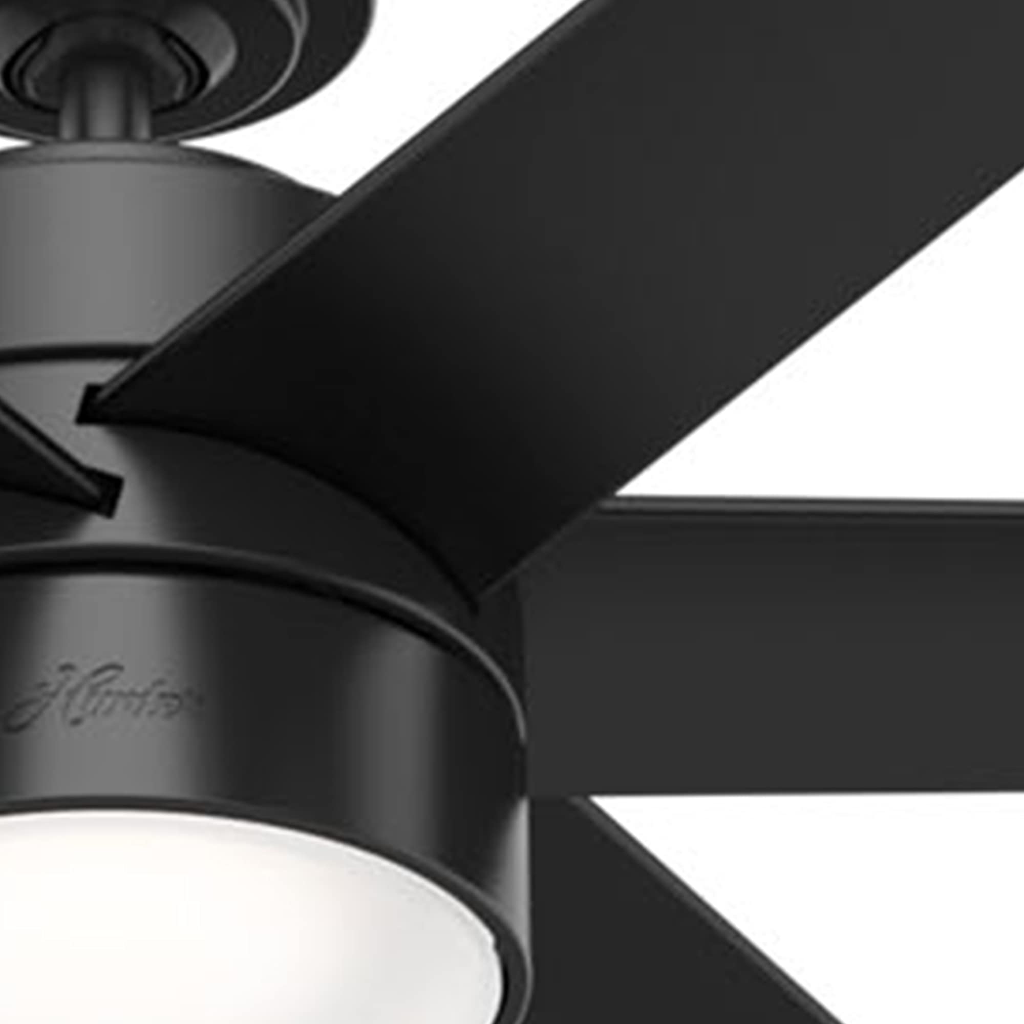 Hunter Fan 72 Inch Modern Matte Black Outdoor Ceiling Fan with LED Light Kit - Weatherproof for Patio, Deck & Covered Porch (Renewed)