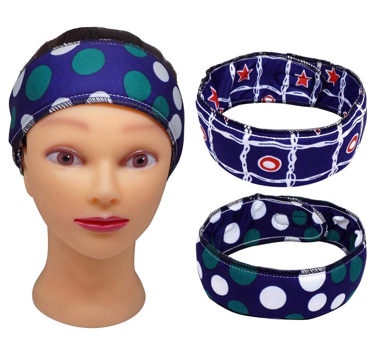 Facial Headbands for Spa & Bleaching - Set of 2 Multicolor Hair Bands | Perfect for Facials, Hair Treatments & Salon Use