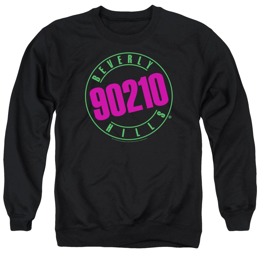 90210 Neon Unisex Crewneck Sweatshirt for Men & Women - Soft Cotton Pullover Hoodie for Streetwear, Gym & Casual Outfits