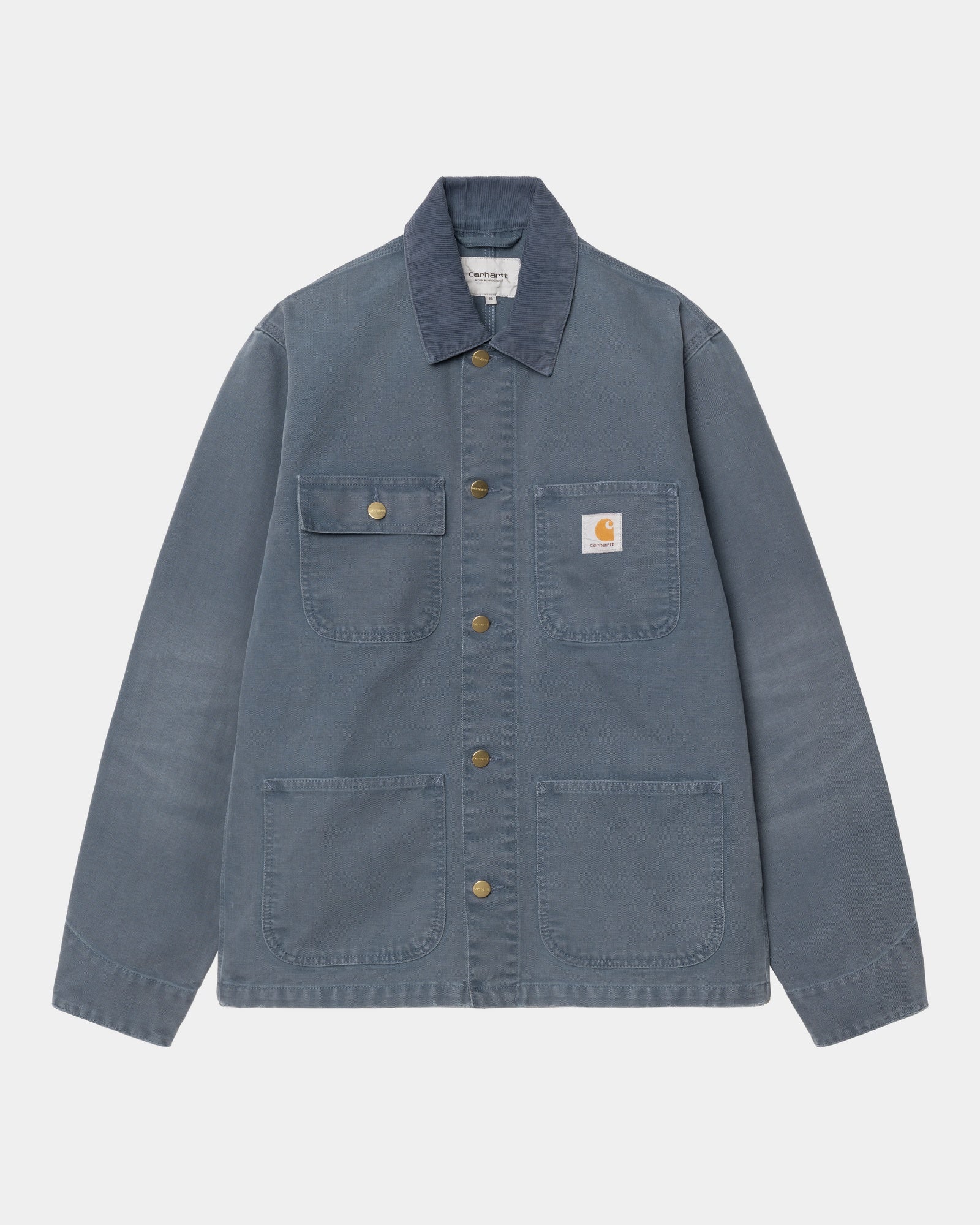 Michigan Spring Coat - Stone Canvas Fabric in Dusky Blue | Lightweight Water-Resistant Jacket for Outdoor Hiking & City Commute