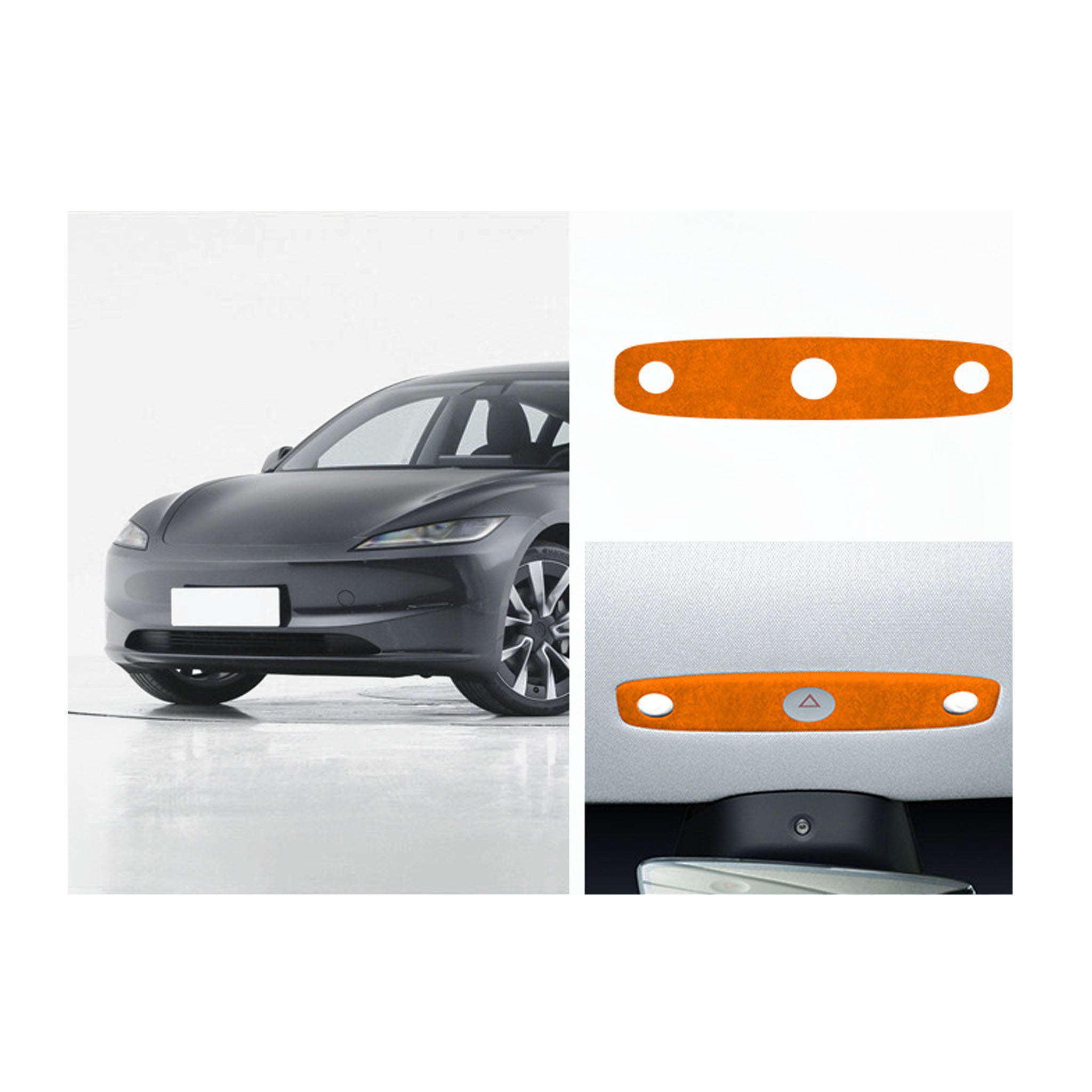 Tesla Alcantara Interior Reading Light Wrap Sticker for 2024+ Model 3 Highland & New Model Y Juniper - Premium Car Accessories for Night Driving & Interior Upgrade