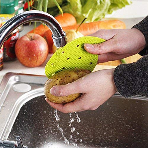 WorldCare® Vegetable Brush - Eco-Friendly Kitchen Scrubber for Easy Cleaning of Fruits & Vegetables | Perfect for Organic Produce, Dishwashing & Healthy Cooking