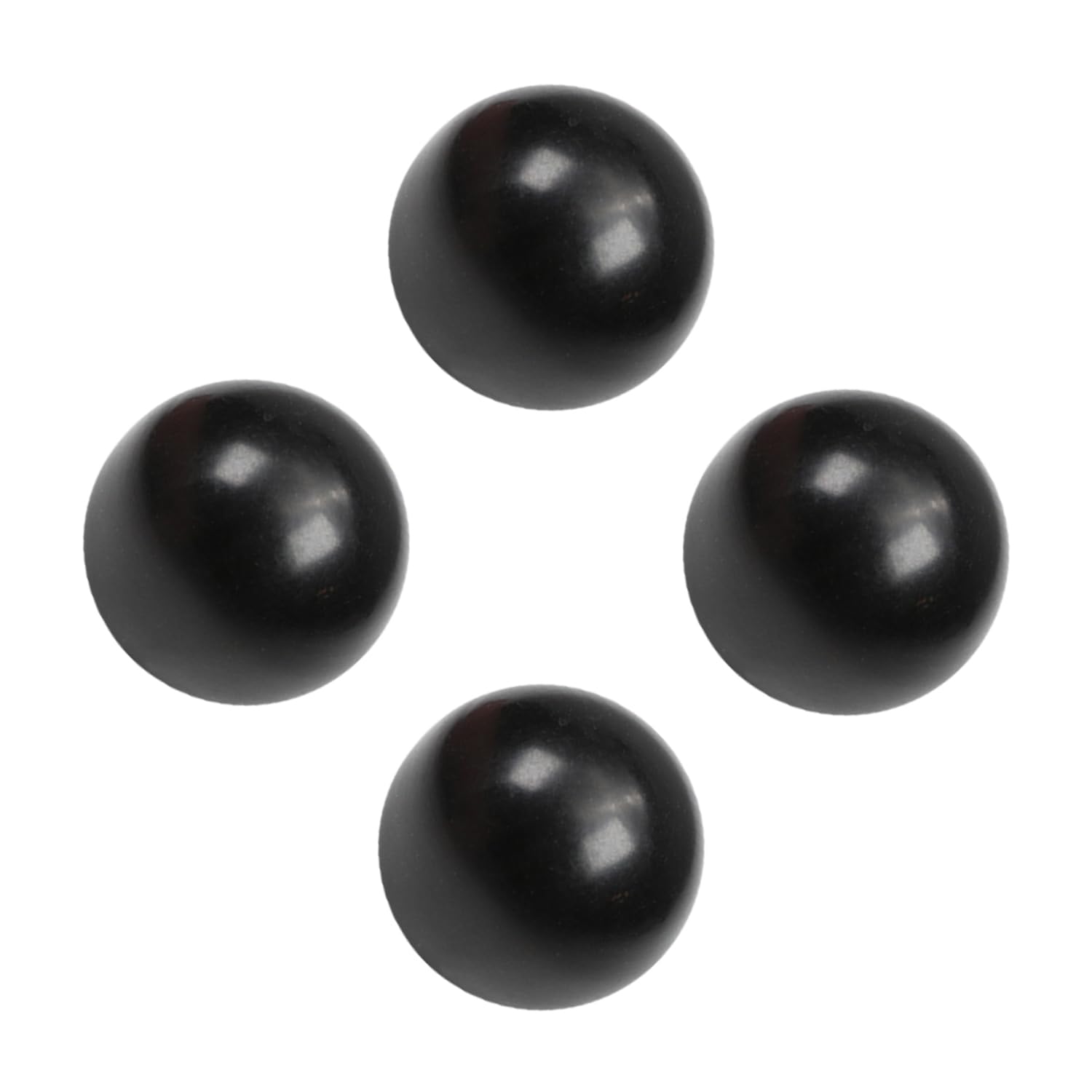Bettomshin 4Pcs Black Bakelite Ball Knob - M6 Female Thread, 20mm Diameter Smooth Spherical Handle - No Twist Design for Lawn Mowers, Exercise Equipment & Industrial Machinery (Perfect for Control Panels, Gym Machines & Workshop Tools)