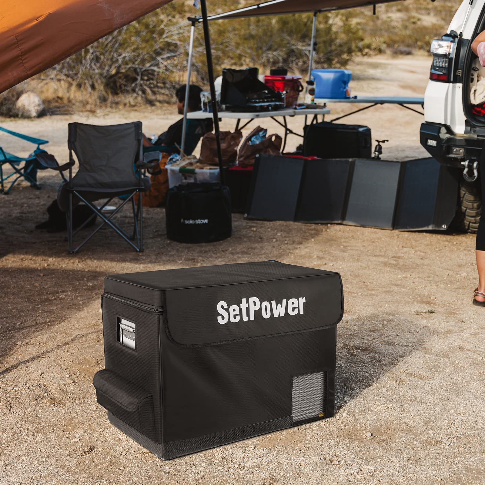 SetPower RV45S 47-Quart Insulated Protective Cover - 12V Portable Refrigerator Transit Bag for Camping, Road Trips & Outdoor Adventures