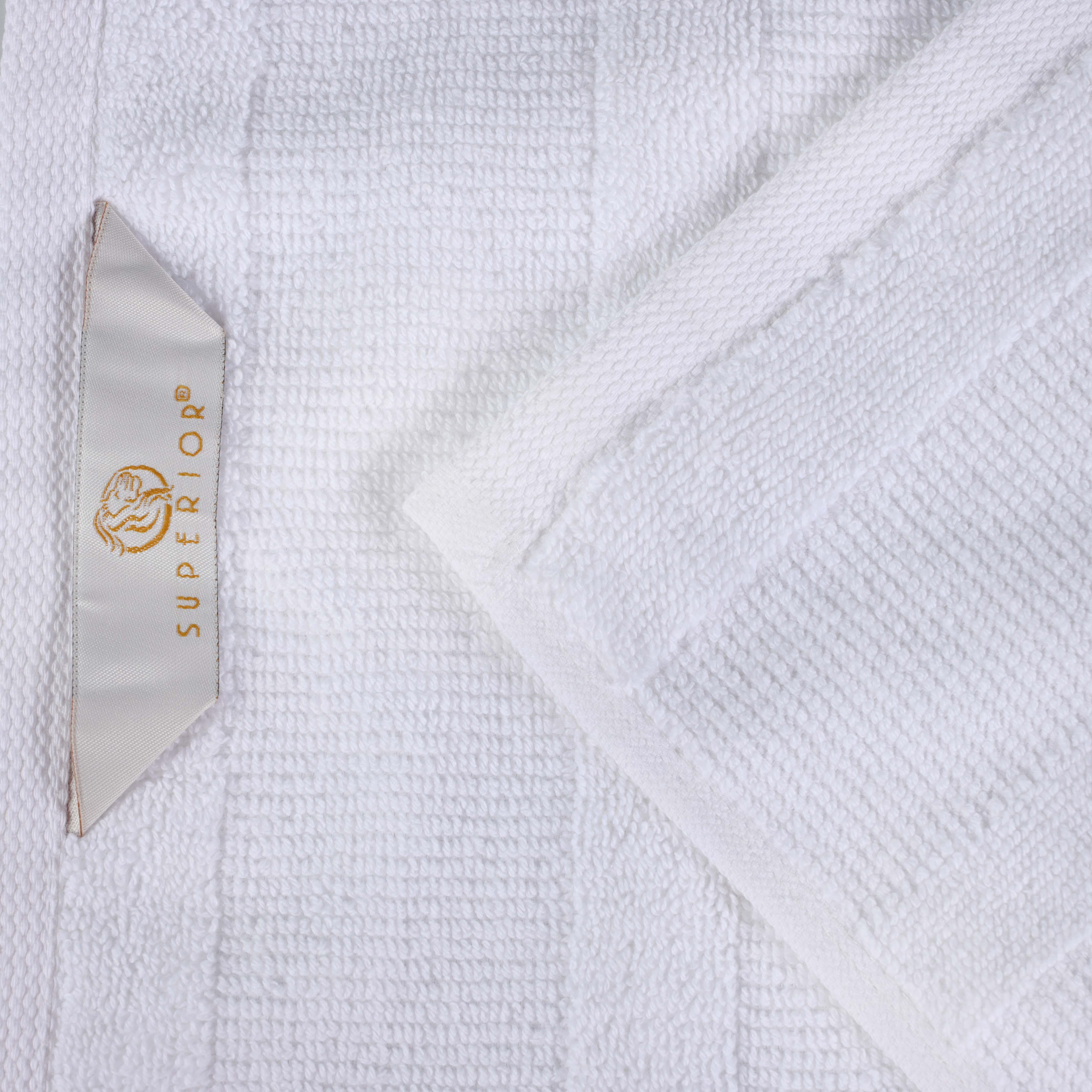 Premium 12-Piece Roma Cotton Ribbed Towel Set - Ultra Soft, Absorbent & Textured for Bath, Spa & Luxury Home Use